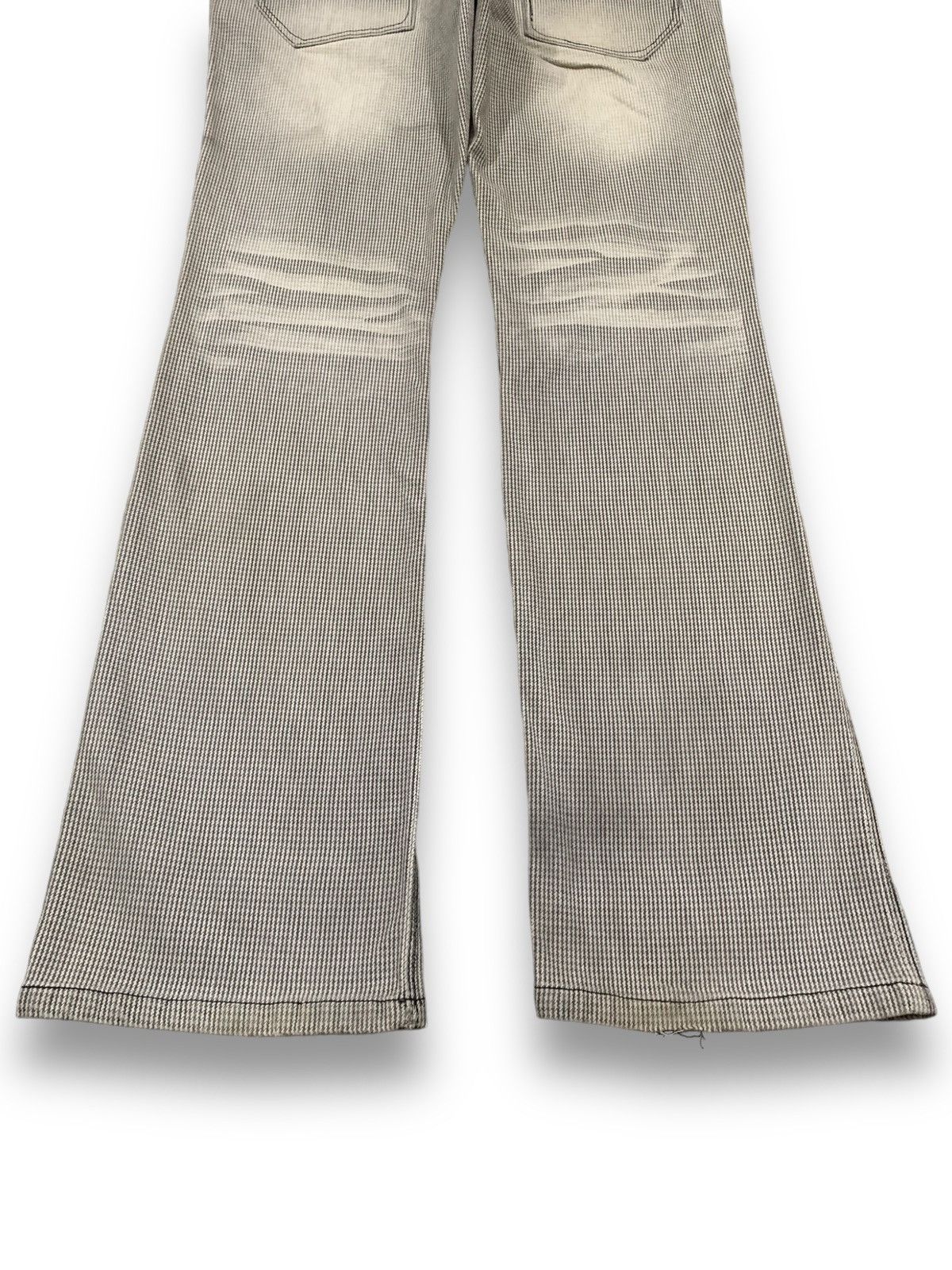 If Six Was Nine Japanese Brand Houndstooth Clawmark Faded Bootcut Punk Jeans Size US 34 / EU 50 - 13 Thumbnail