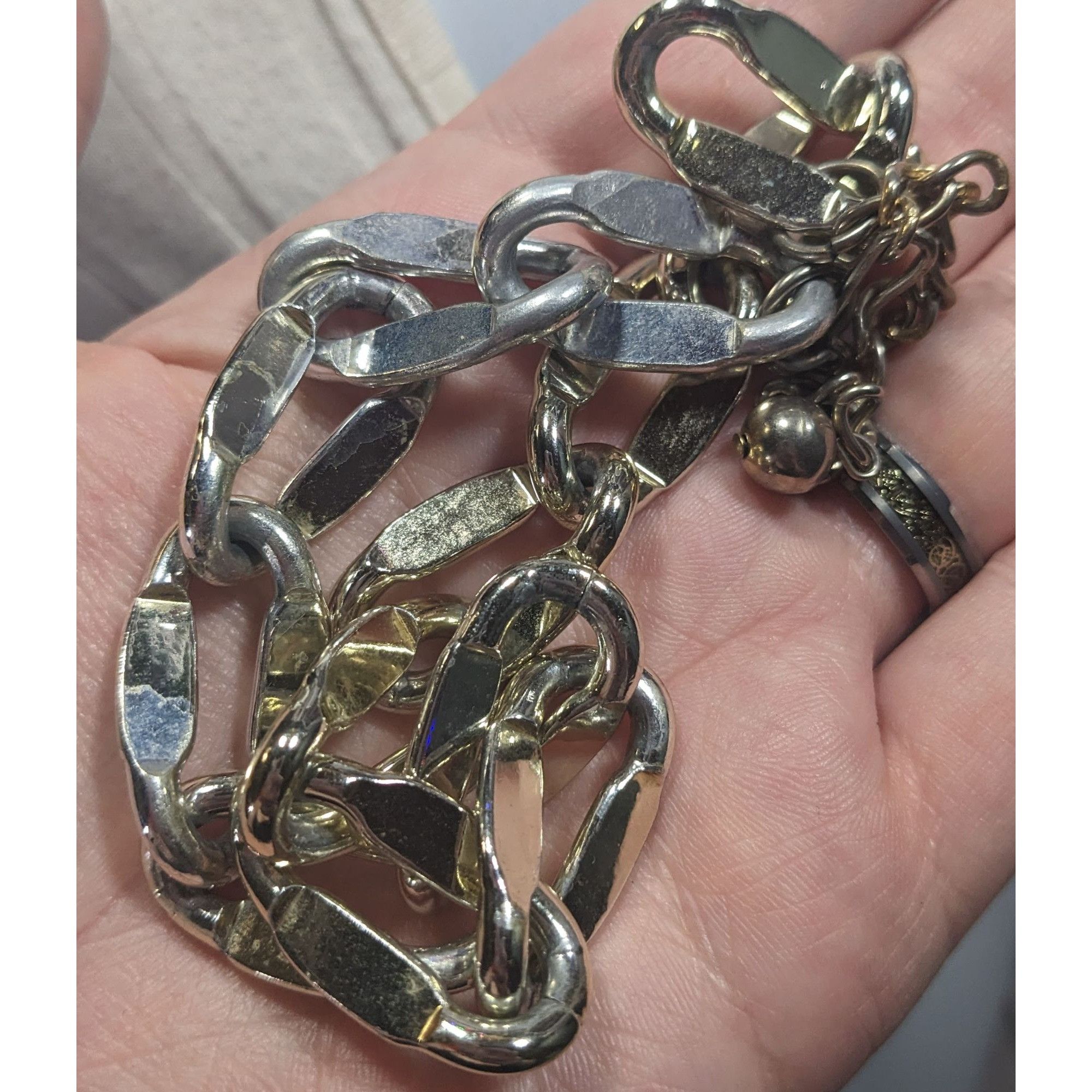Other Chunky Silver/Gold Tone Chain Choker Necklace Size ONE SIZE - 4 Thumbnail