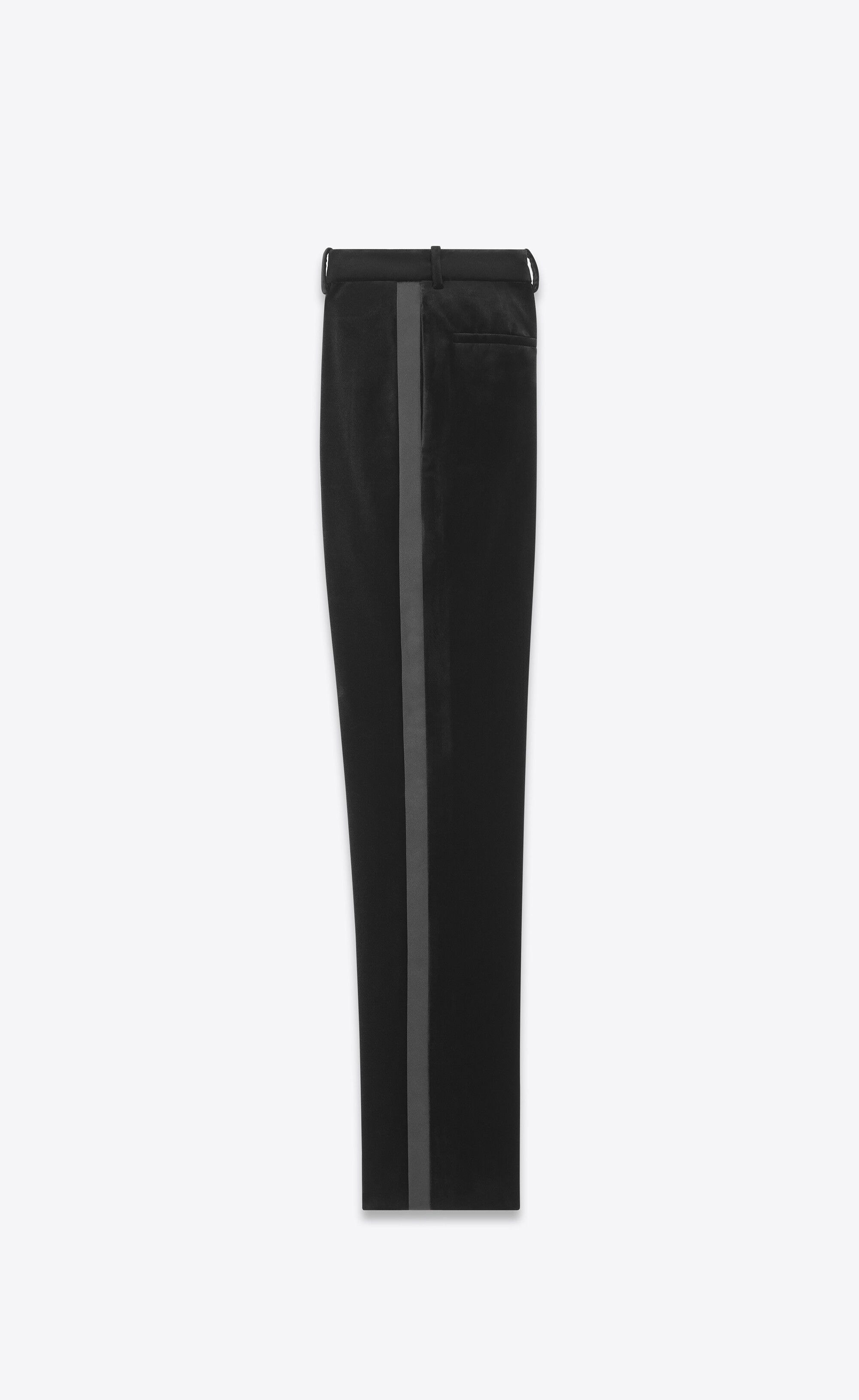 Saint Laurent Paris o1bcso1str0924 Hig Waisted Tuxedo Pants in Black Size US 34 / EU 50 - 2 Thumbnail