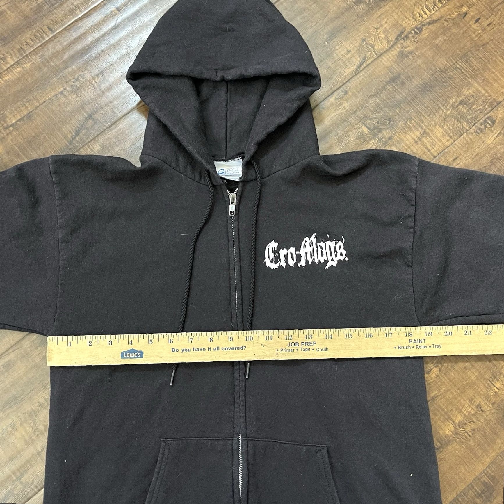 Port & Company VINTAGE Cro-Mags Hoodie Mens Small Black Graphic Print 80s 90s Punk Rock Size US S / EU 44-46 / 1 - 6 Thumbnail