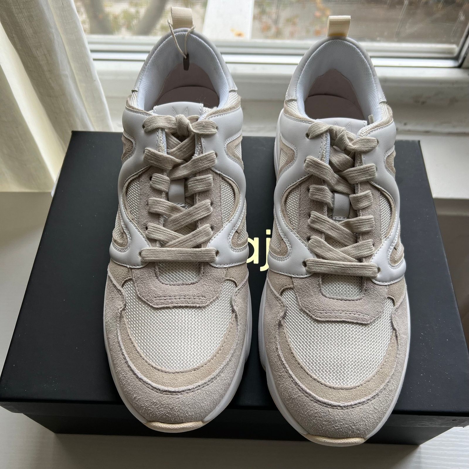 Maje MAJE Off white mesh and Leather Trainers sneakers size 41 Size US 11 / IT 41 - 2 Thumbnail