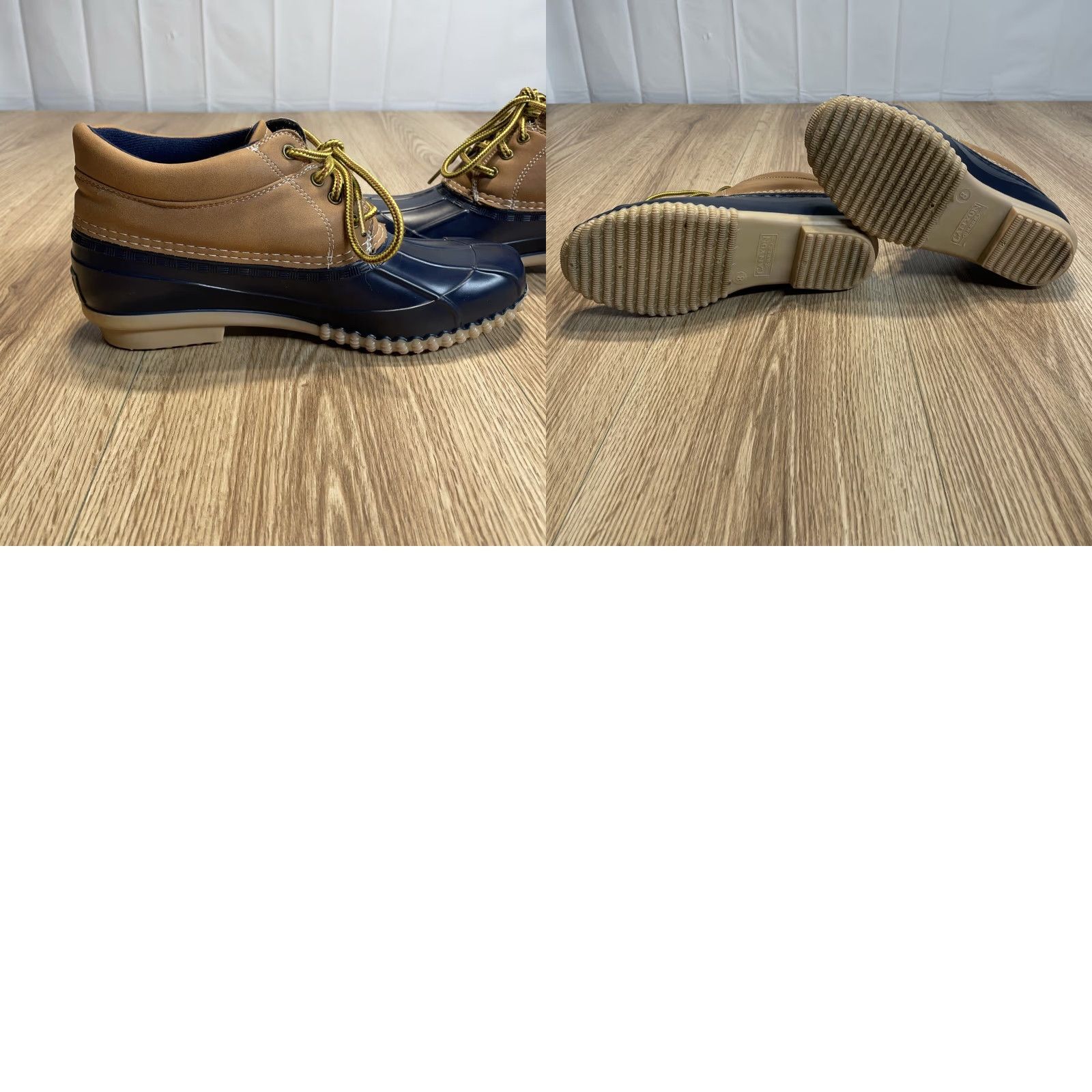 Rains Canyon Creek Womens Ankle Duck rain shoes/boots Size 8 Navy Tan Size US 8 / IT 38 - 8 Thumbnail