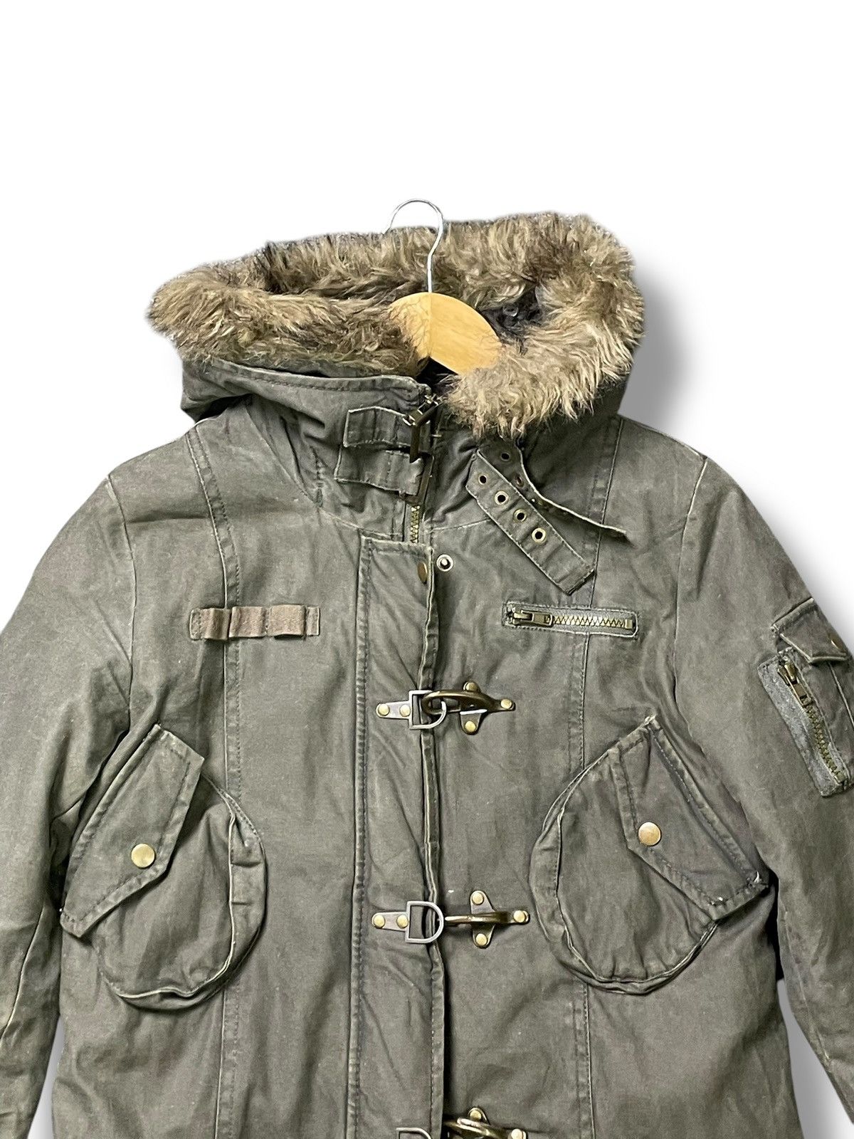 Japanese Brand Crazy Angel Multipocket Fur Hoodie Jacket(43) Size US L / EU 52-54 / 3 - 2 Thumbnail