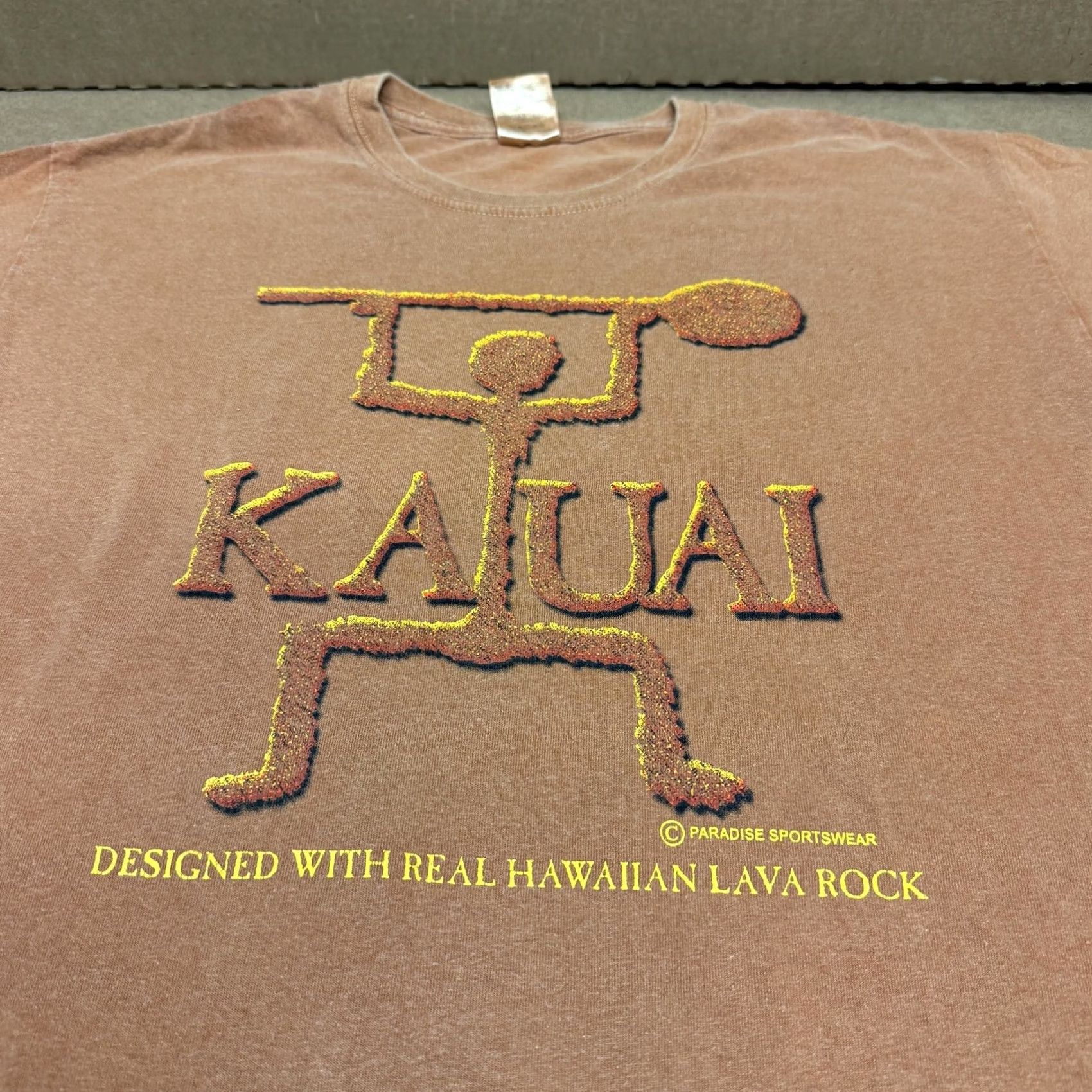 Gildan Gildan Kauai Hawaiian Shirt Mens Large Brown Lava Rock Souvenir Tee Hawaii Size US L / EU 52-54 / 3 - 3 Thumbnail