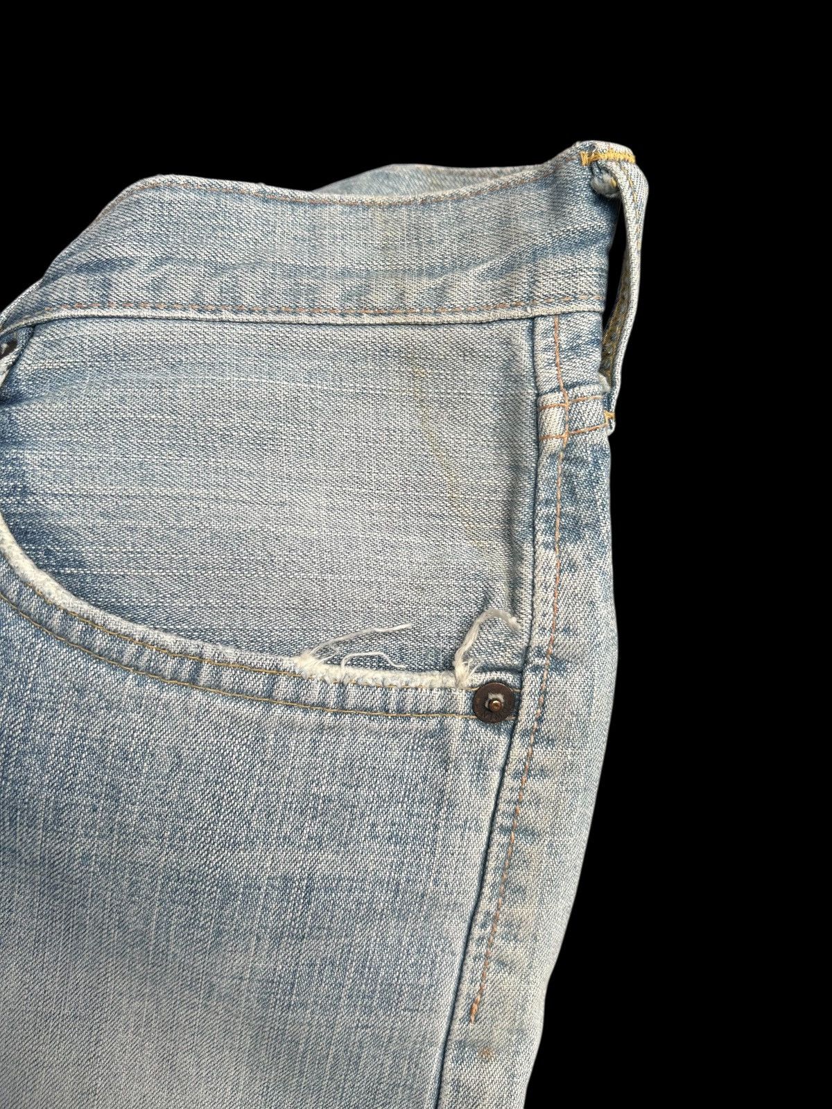 Kapital Vintage Edwin 505ZX Selvedge Distressed Faded Denim Jeans Size US 30 / EU 46 - 11 Thumbnail