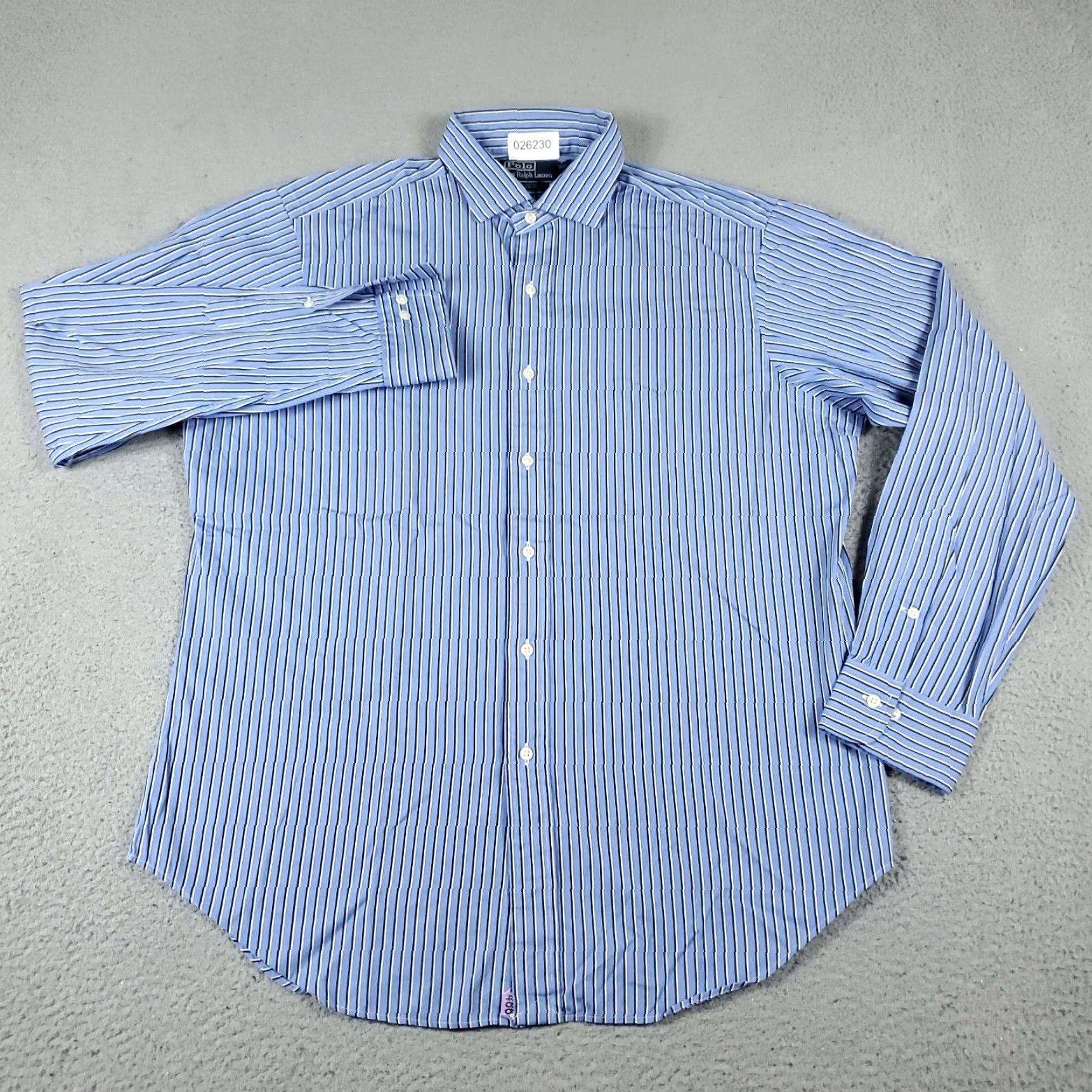 Ralph Lauren Ralph Lauren Shirt Mens Large Blue Striped Button Up Long Sleeve Size US L / EU 52-54 / 3 - 2 Thumbnail