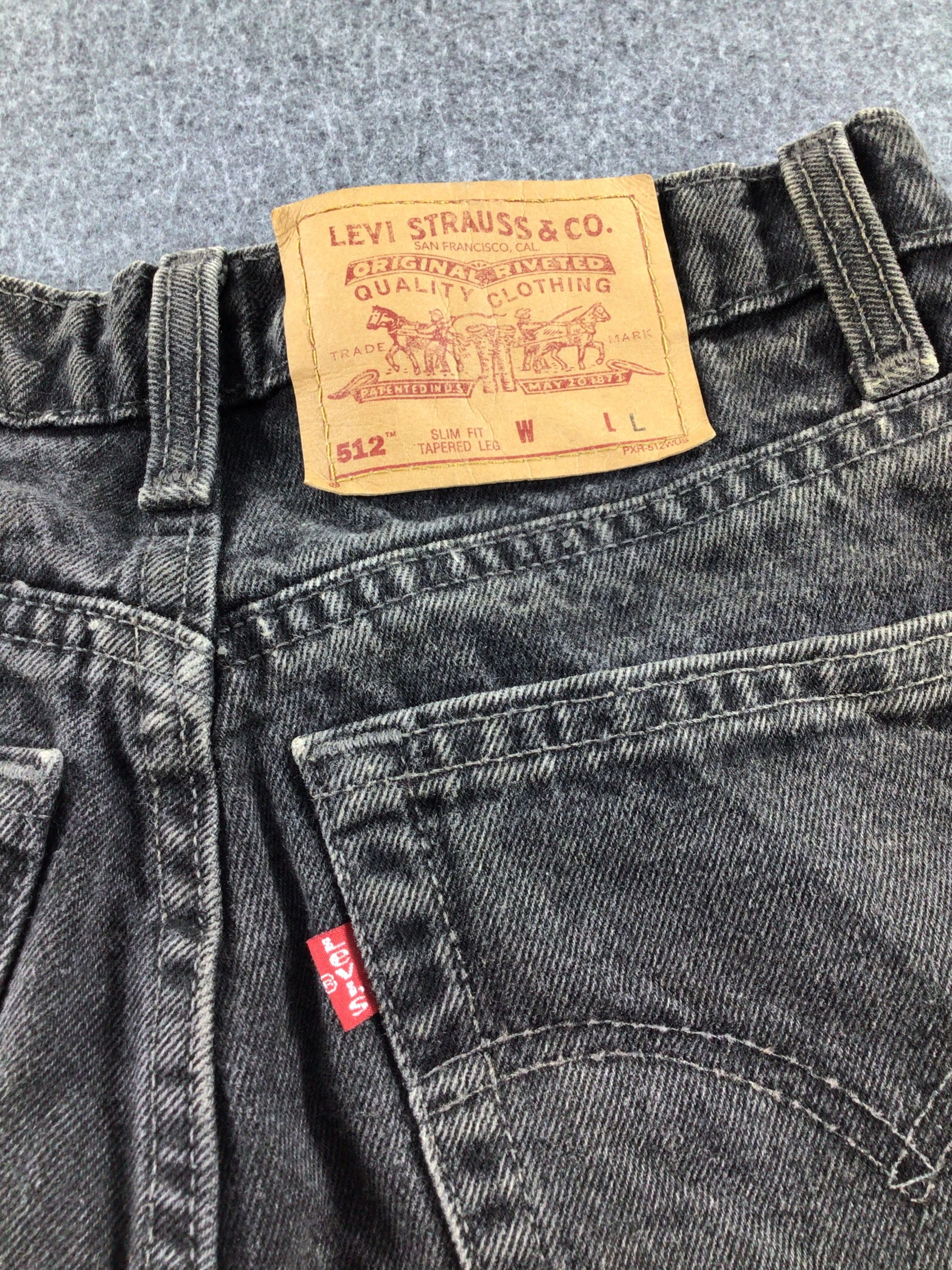 Levi's Vintage Levis 512 Jeans Black Levis Denim -J367 Size US 27 - 5 Thumbnail