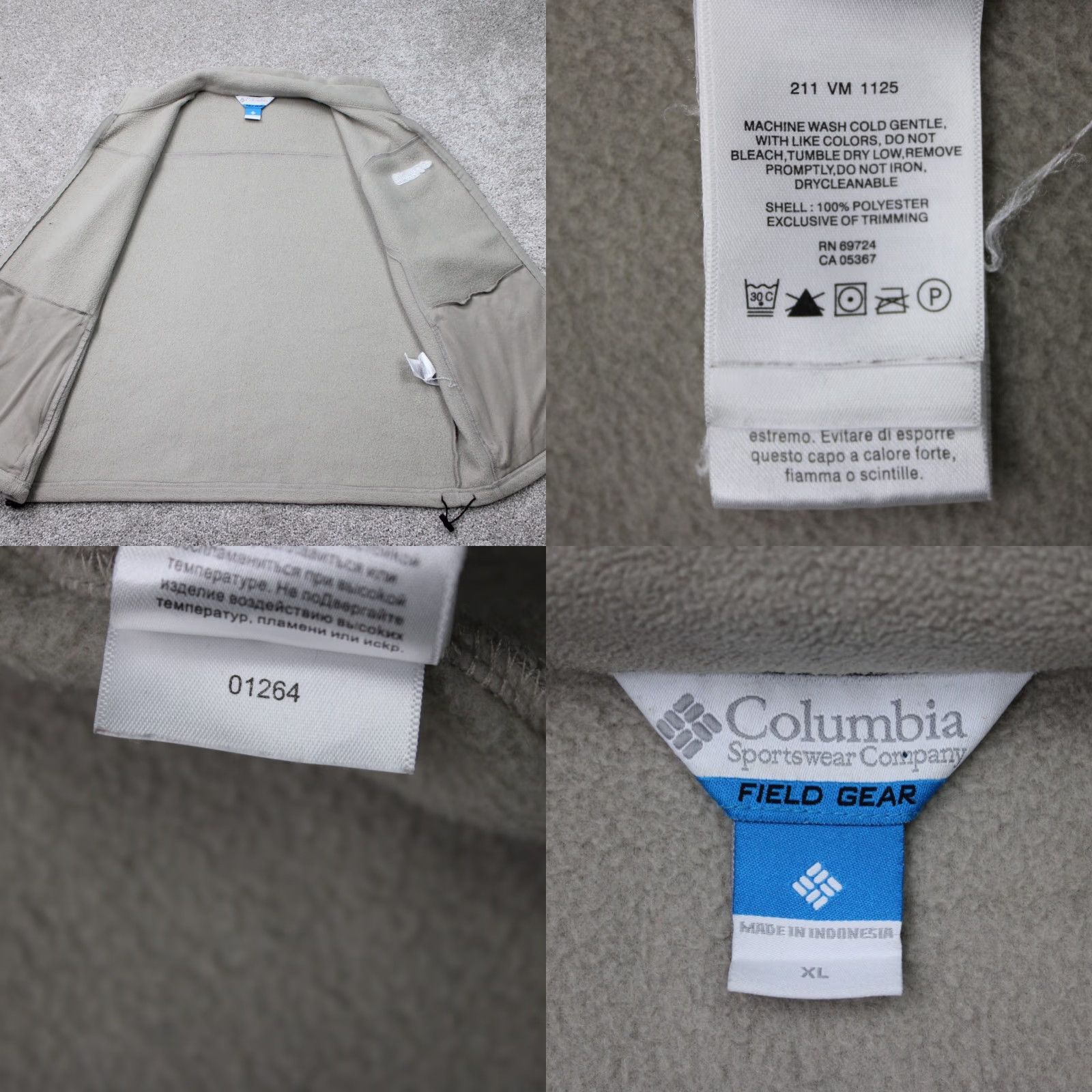 Vintage Columbia Vest Mens XL Beige Full Zip 3-in-1 Jacket Coat Polyester Fleece Outdoor Hiking Winter Fall Spring Logo Zipper Size US XL / EU 56 / 4 - 8 Thumbnail