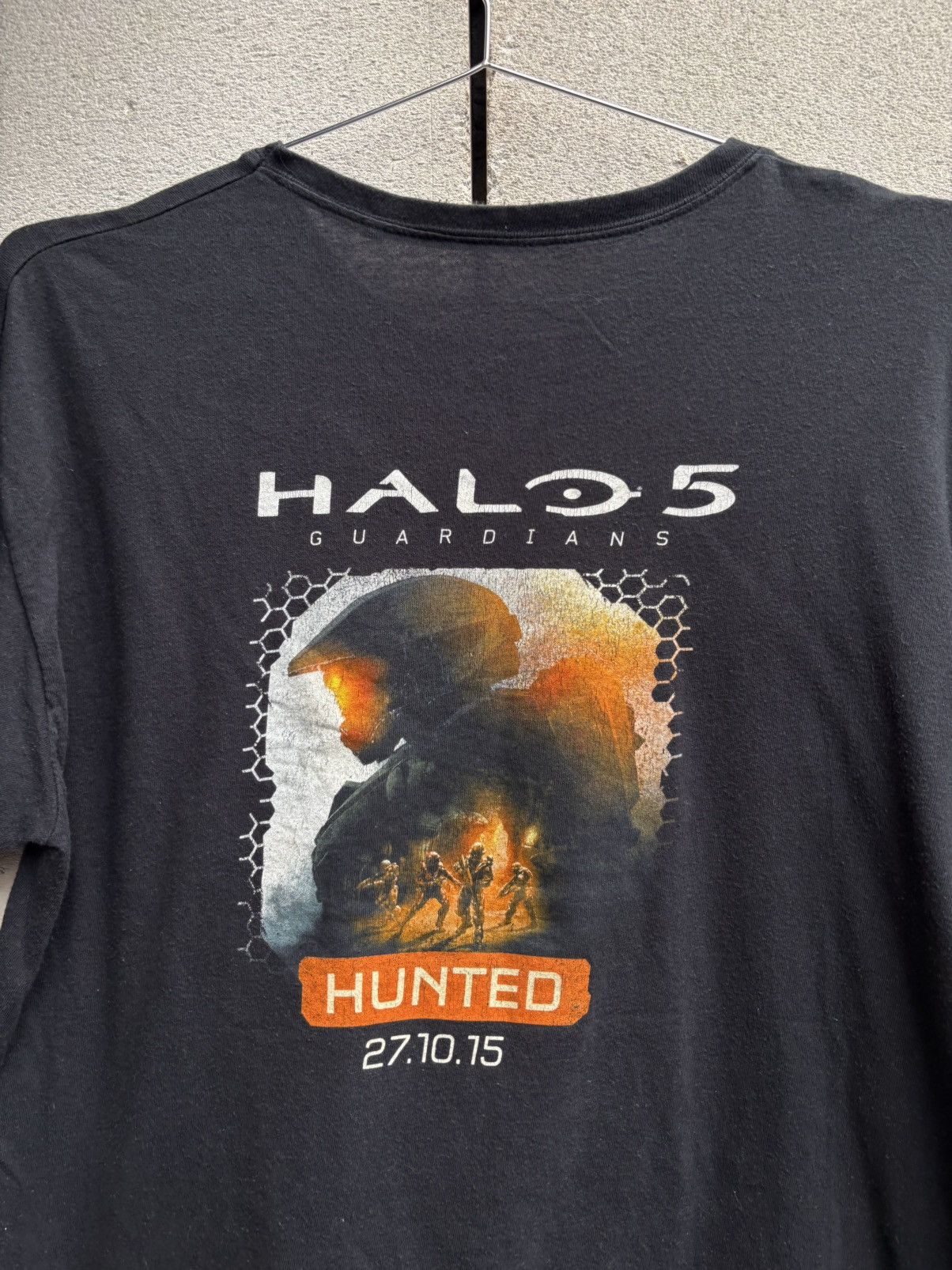 Halo Boxy Faded Halo 5 Xbox Video Game Black Tee Shirt Size US L / EU 52-54 / 3 - 6 Thumbnail