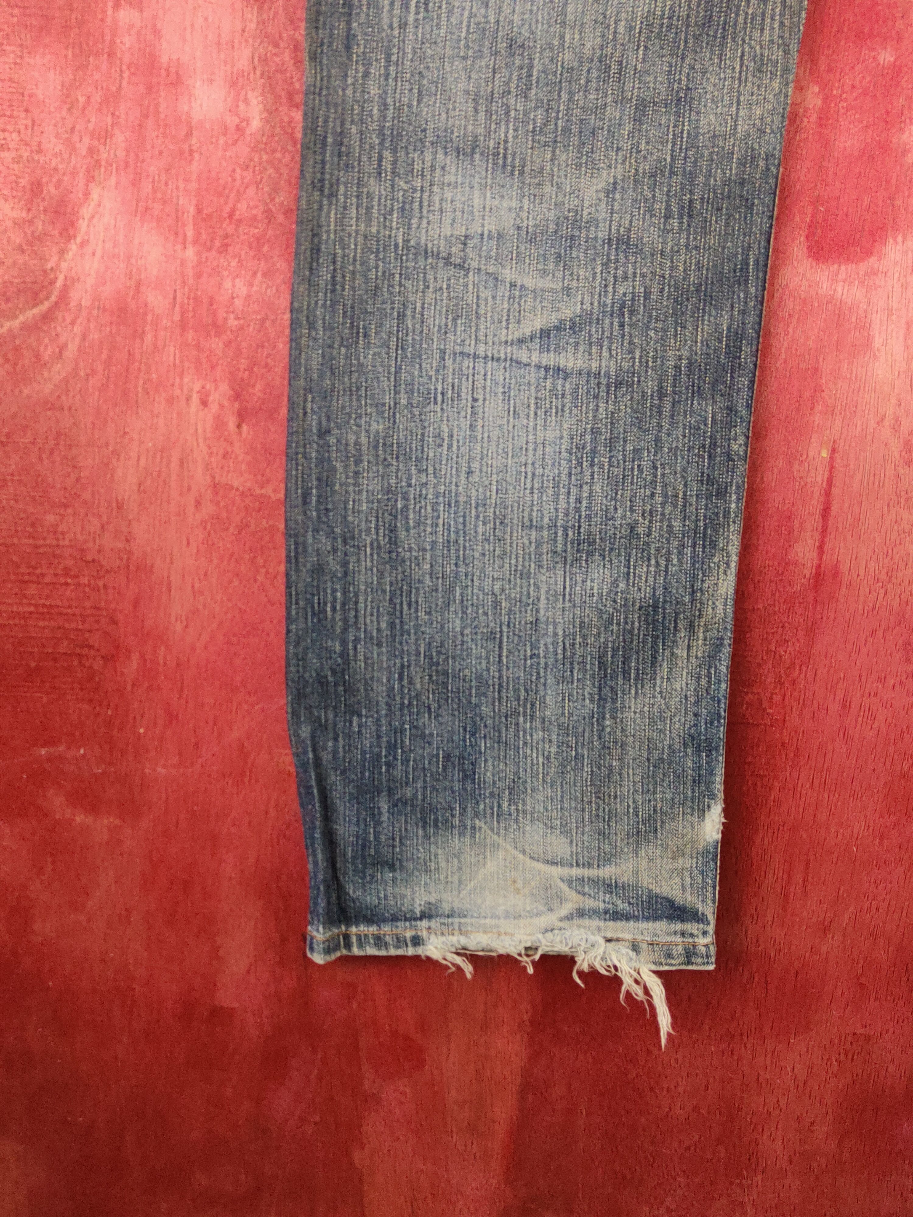 Edwin Edwin Dark Blue Faded Distressed Ripped Jeans #S2243 Size US 32 / EU 48 - 12 Thumbnail