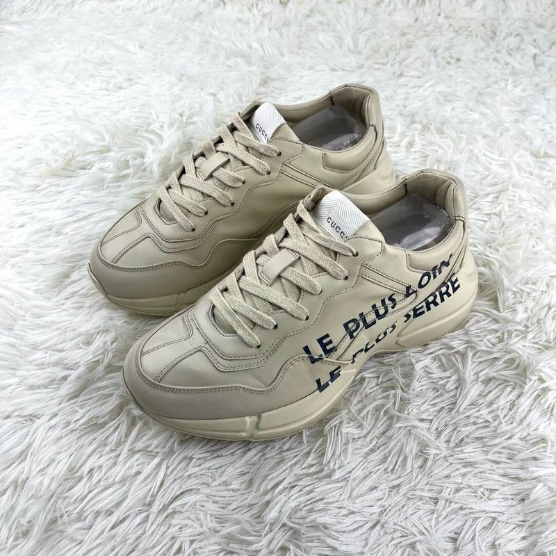 Gucci Gucci Rhyton Fashion Thick-soled Dad Sneakers - Size US 8.5 / EU 41-42 - 1 Thumbnail