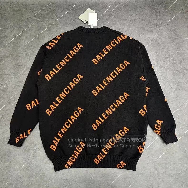 Balenciaga Balenciaga Black Logo Print Sweater. Size US XS / EU 42 / 0 - 2 Thumbnail