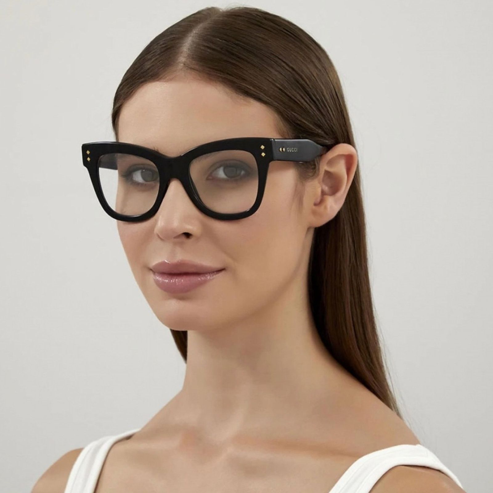 Gucci NEW GUCCI GG1082O 001 Black/Transparent Women Eyeglasses Size ONE SIZE - 9 Thumbnail