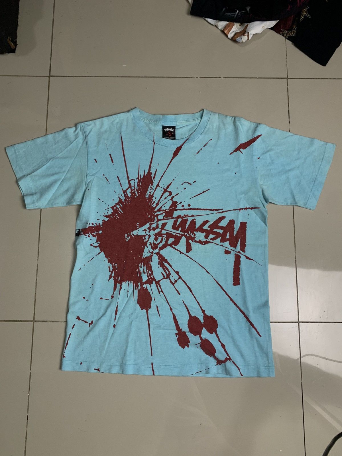 Stussy Stussy Stock Shattered Tee "Blue" Size US S / EU 44-46 / 1 - 1 Thumbnail