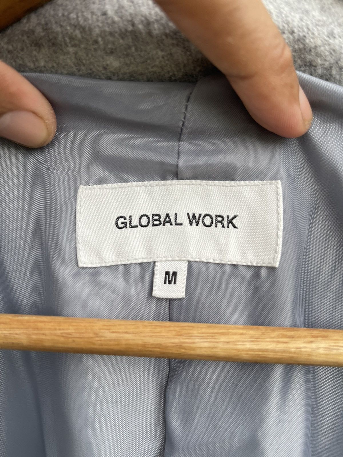 Global Work Global Work Grey Wool Blend Overcoat Classic Fit – Size M Size M / US 6-8 / IT 42-44 - 16 Thumbnail