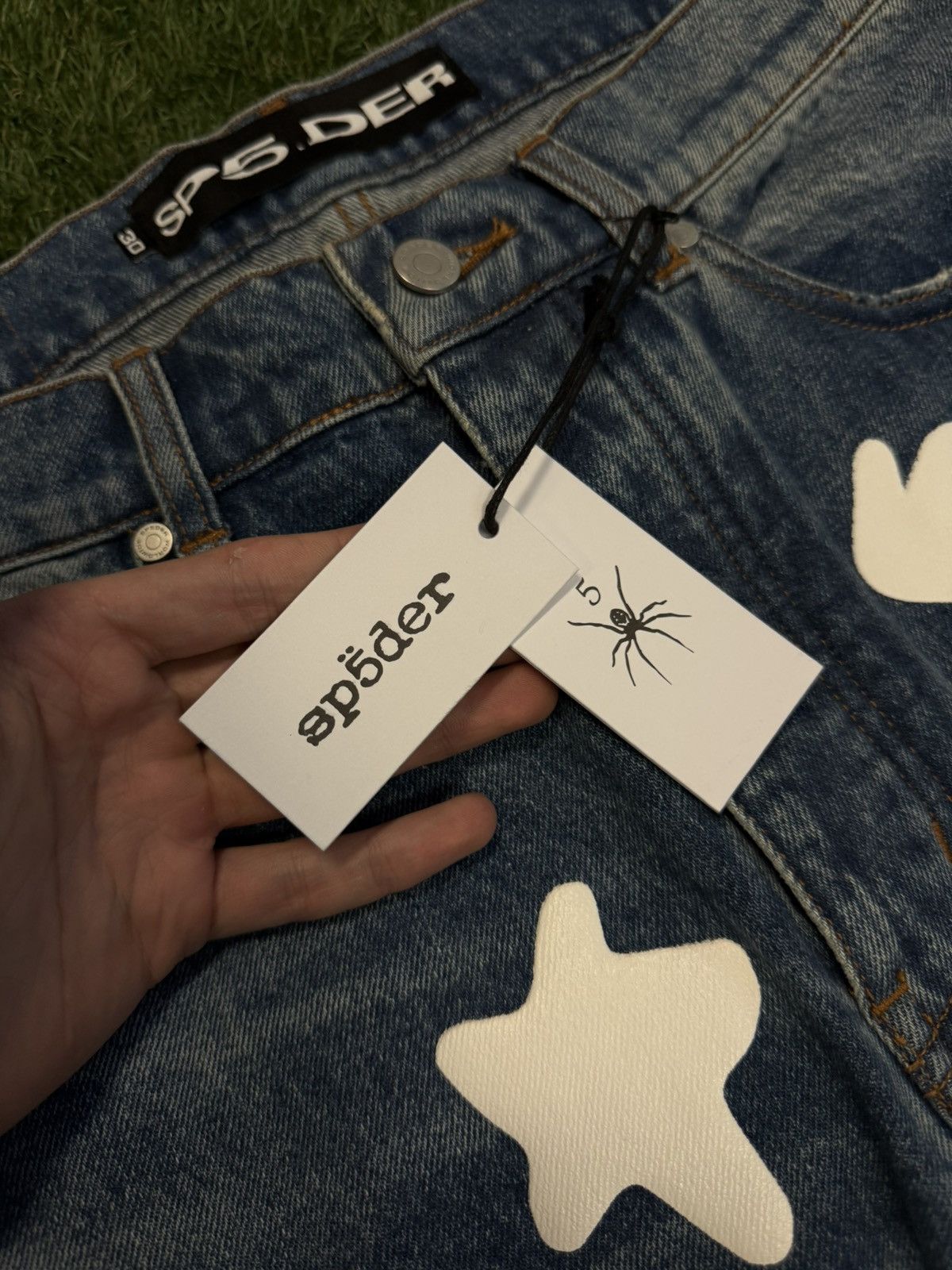 Sp5der Sp5der Worldwide Beluga Denim Jeans Size 30 (NEW) Size US 30 / EU 46 - 7 Thumbnail