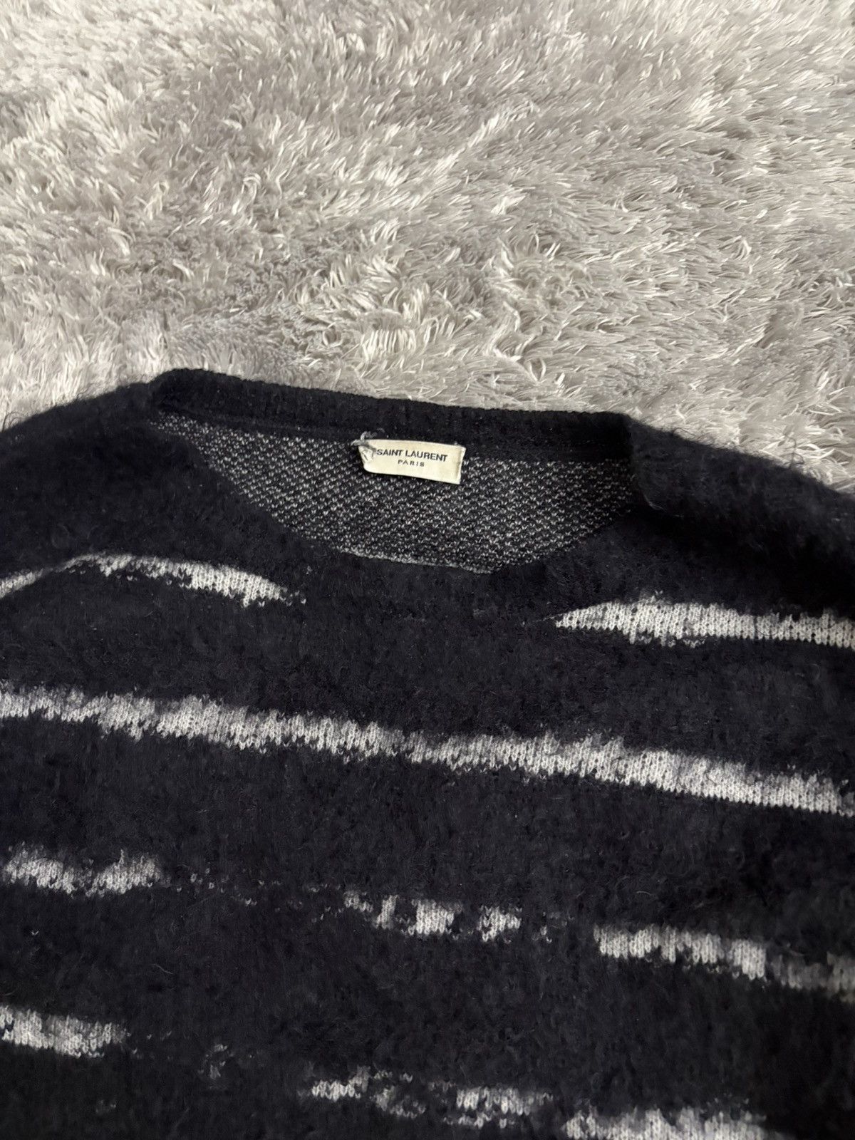 Saint Laurent Paris HEART THROB STRIPED SWEATER Size US M / EU 48-50 / 2 - 2 Thumbnail