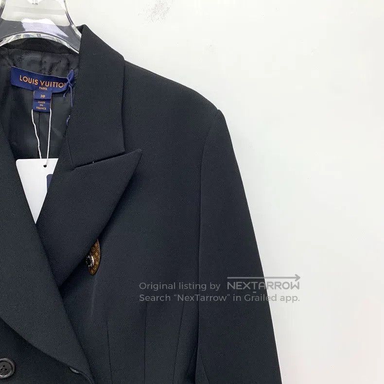 Louis Vuitton Louis Vuitton Black sheep wool lapel double-breasted long- Size XS / US 0-2 / IT 36-38 - 3 Thumbnail