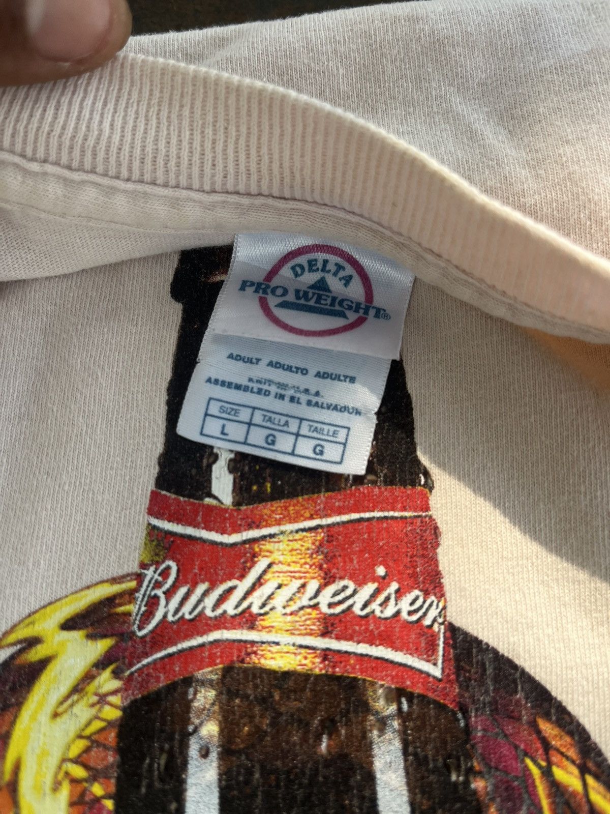 Vintage Budweiser snake tee 00s’ Size US L / EU 52-54 / 3 - 3 Thumbnail