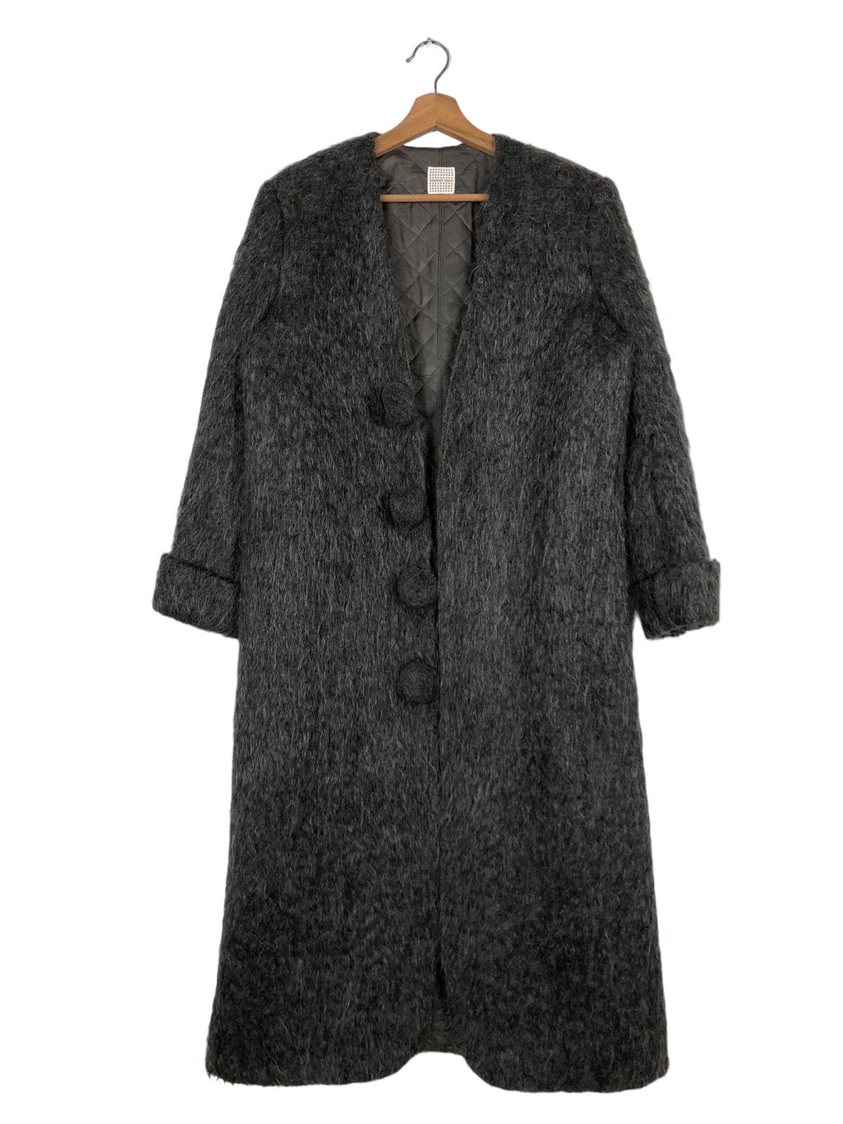 Japanese Brand 🔥Rich Grey - Mohair Wool Long Jacket Kaneko Isao Japan Size US M / EU 48-50 / 2 - 1 Thumbnail