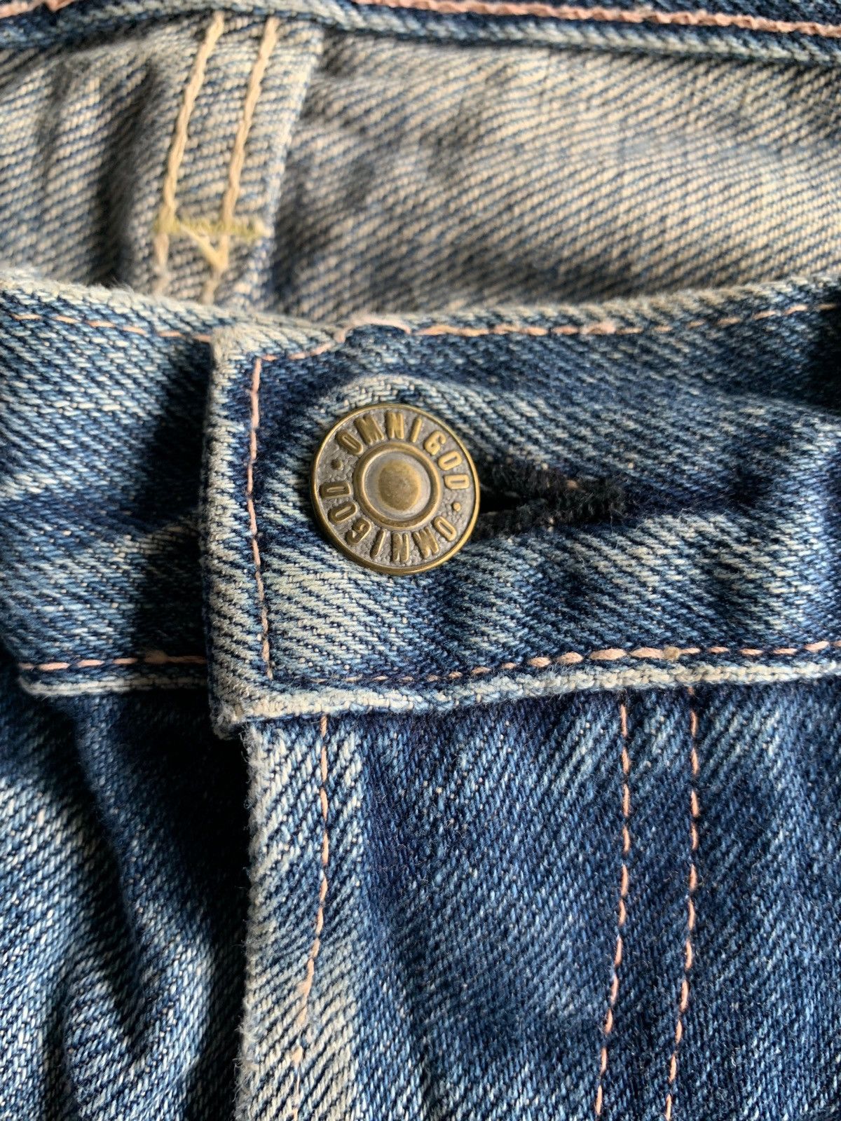 Japanese Brand × Vintage Omnigod Damage Rare Selvedge Distressed Denim☠️ Size US 32 / EU 48 - 15 Thumbnail