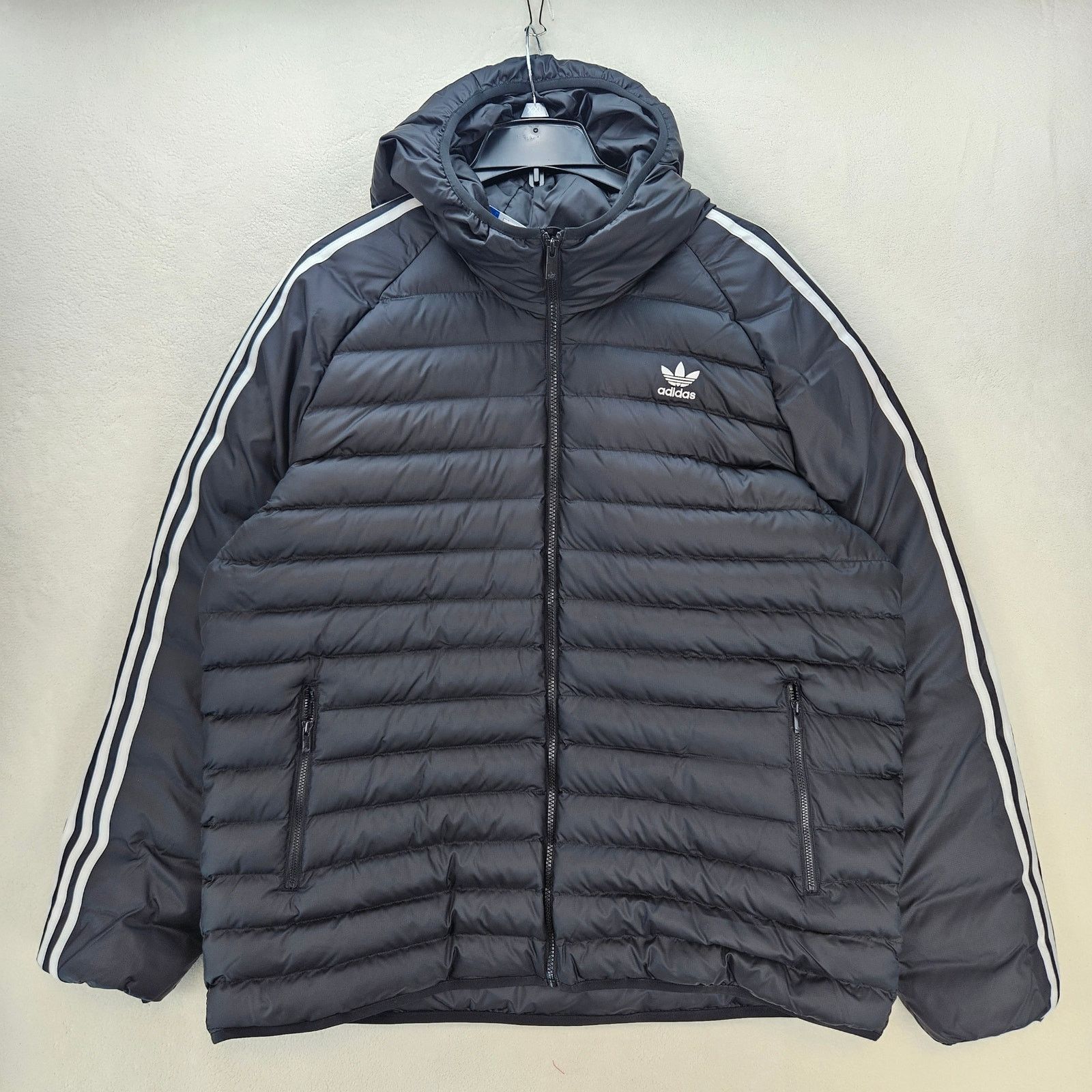 Adidas ADIDAS ORIGINAL MEN'S XL 3 STRIPES PADDED HOODED JACKET BLK Size US XL / EU 56 / 4 - 1 Thumbnail