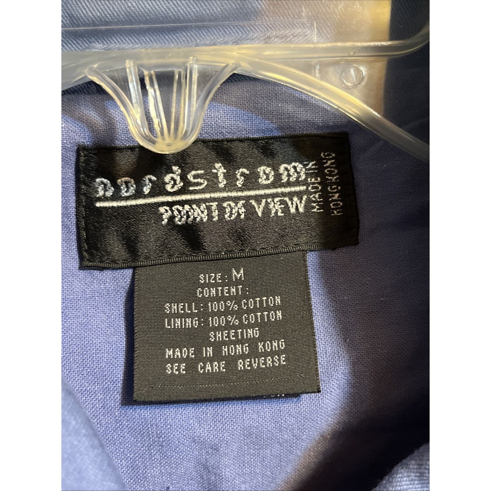 Nordstrom Nordstrom Women’s M Jacket Point Of View Blue Safari Canvas Size M / US 6-8 / IT 42-44 - 3 Thumbnail