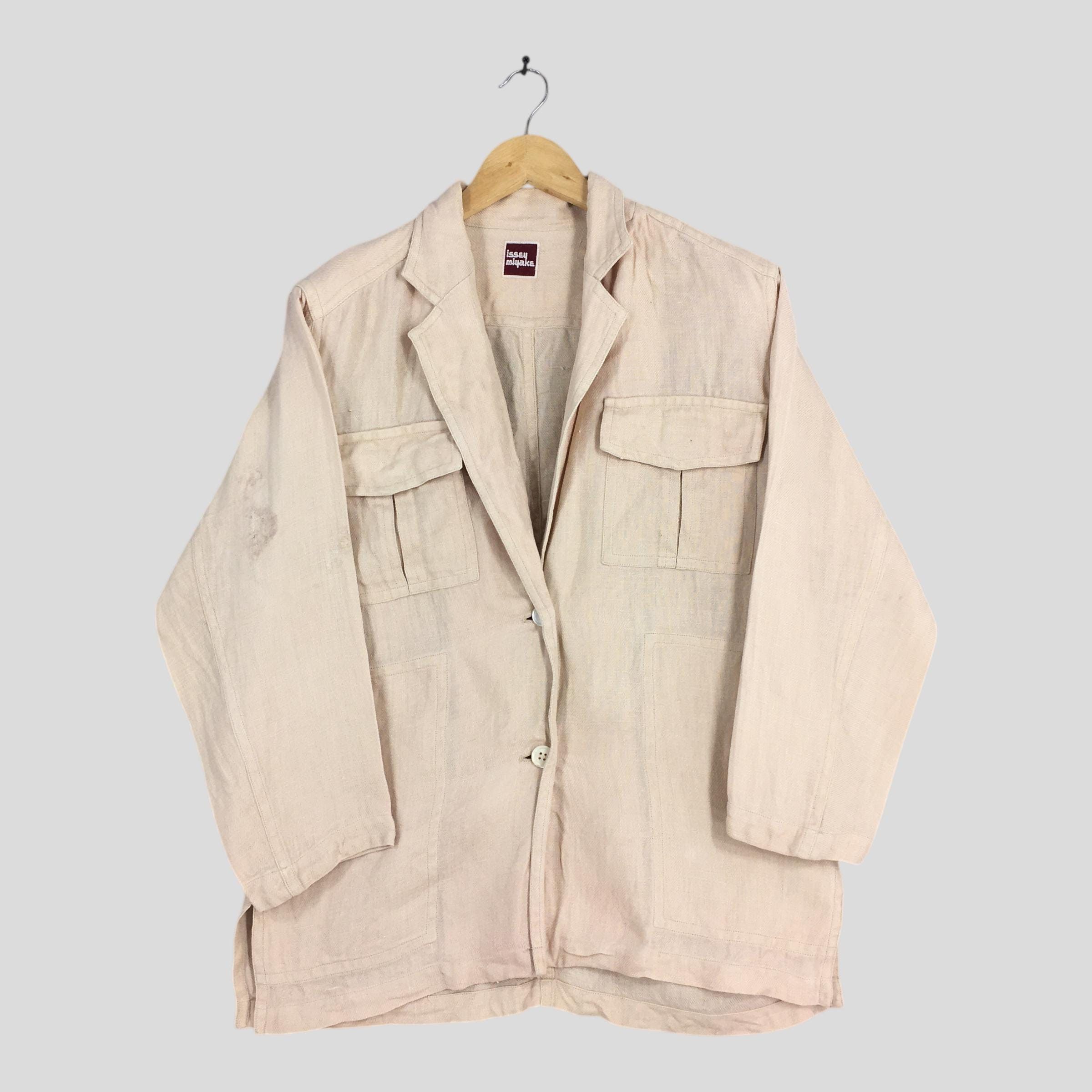 Issey Miyake Vintage 1980s Issey Miyake Linen Jacket Medium Size US M / EU 48-50 / 2 - 1 Thumbnail