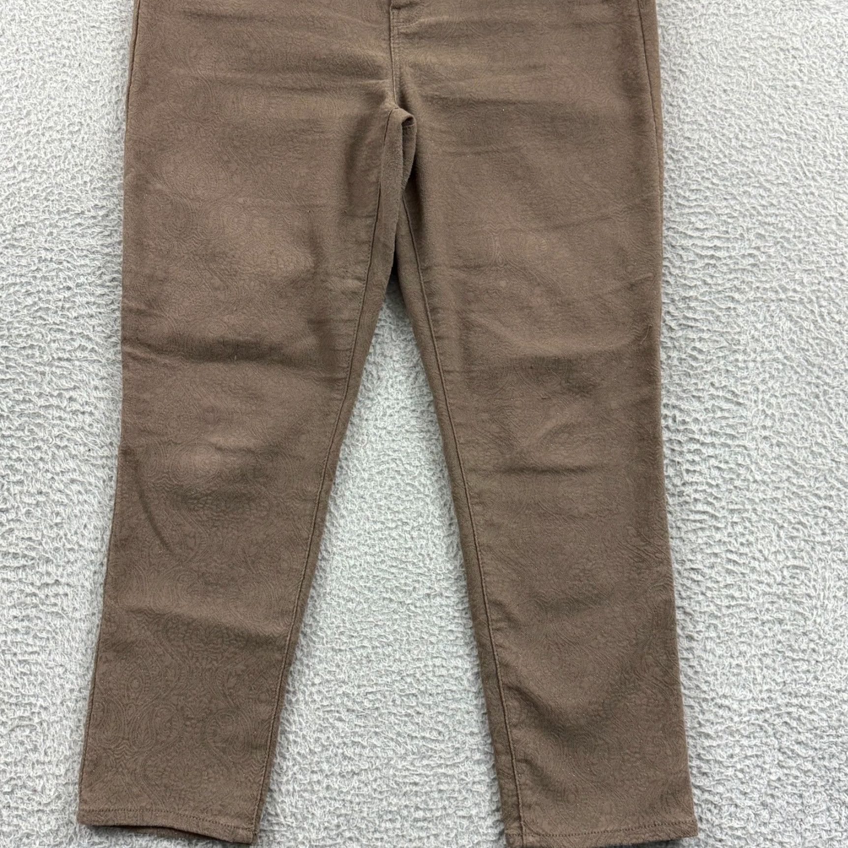 Vintage Chicos Pants Womens 1 Brown Ankle Button Trouser 32x28 Casual Stretch Career Size 25" / US 0 / IT 36 - 3 Thumbnail