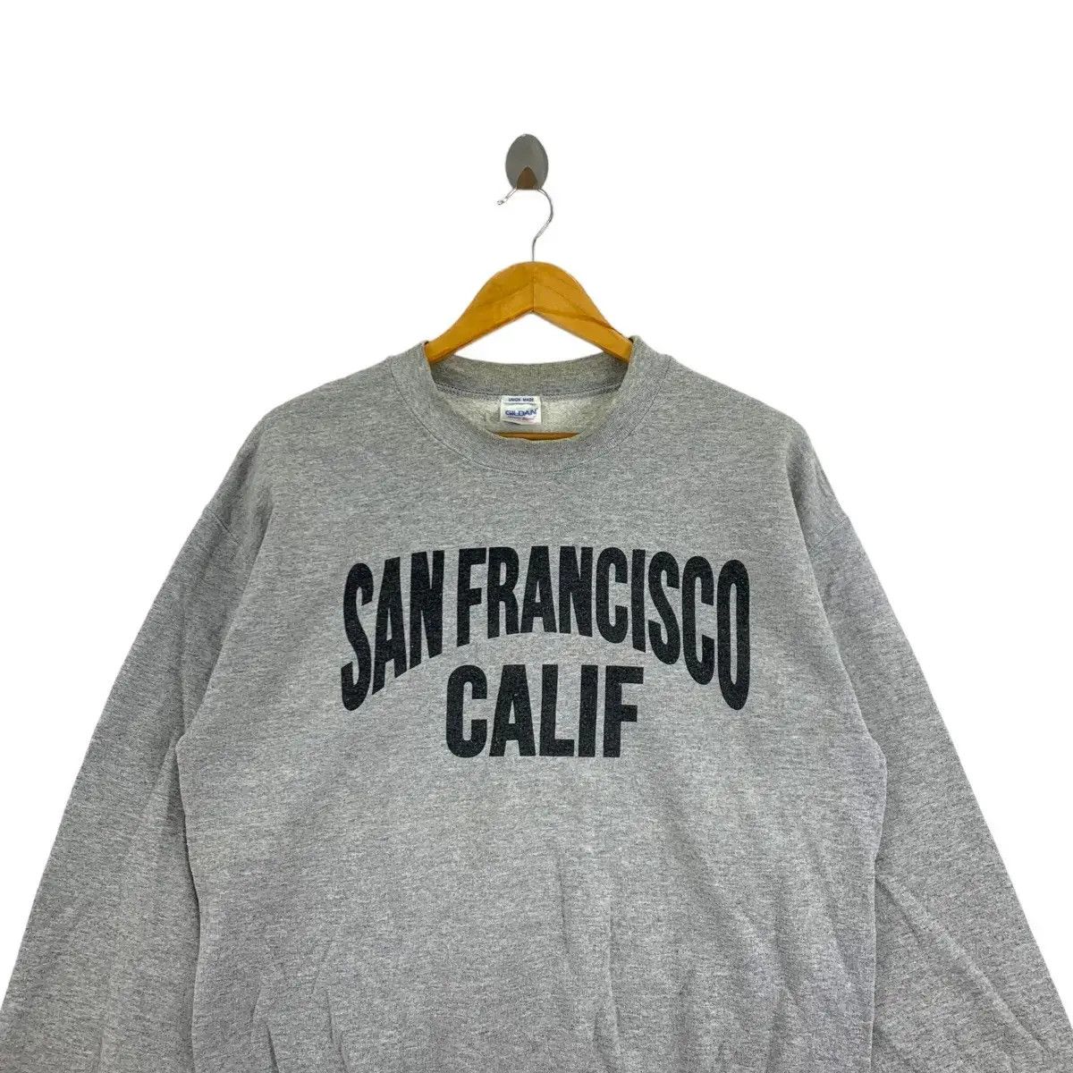 Vintage Vintage SAN FRANCISCO CALIF Print Gildan Grey Sweatshirt Size US M / EU 48-50 / 2 - 2 Thumbnail