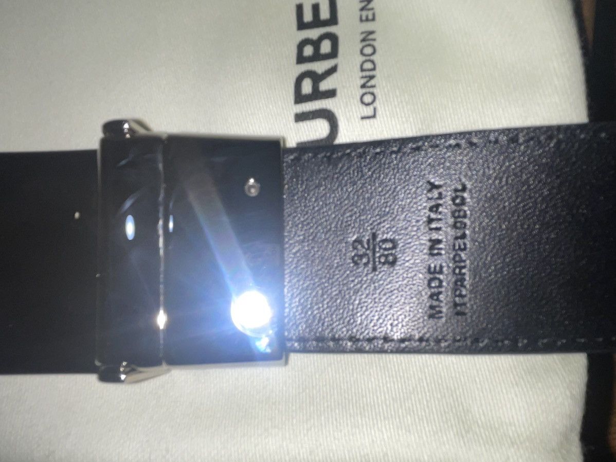Burberry Reversible Plaque Buckle Vintage Check E-canvas Belt Size 32 - 4 Thumbnail