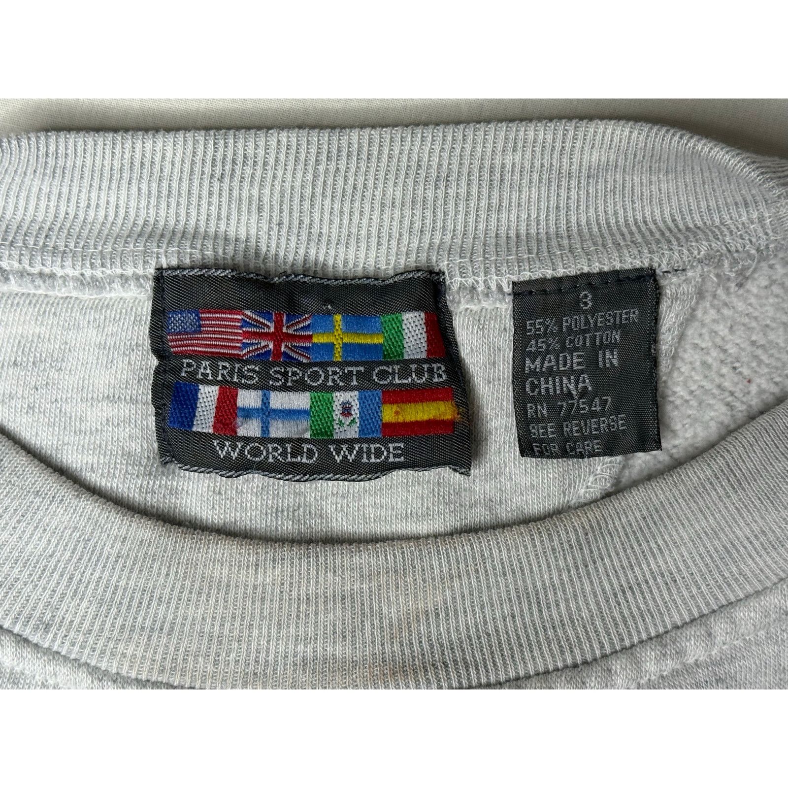 Vintage Vintage 90s Paris Sport Club Crewneck Sweatshirt Women’s 3 Size S / US 4 / IT 40 - 3 Thumbnail