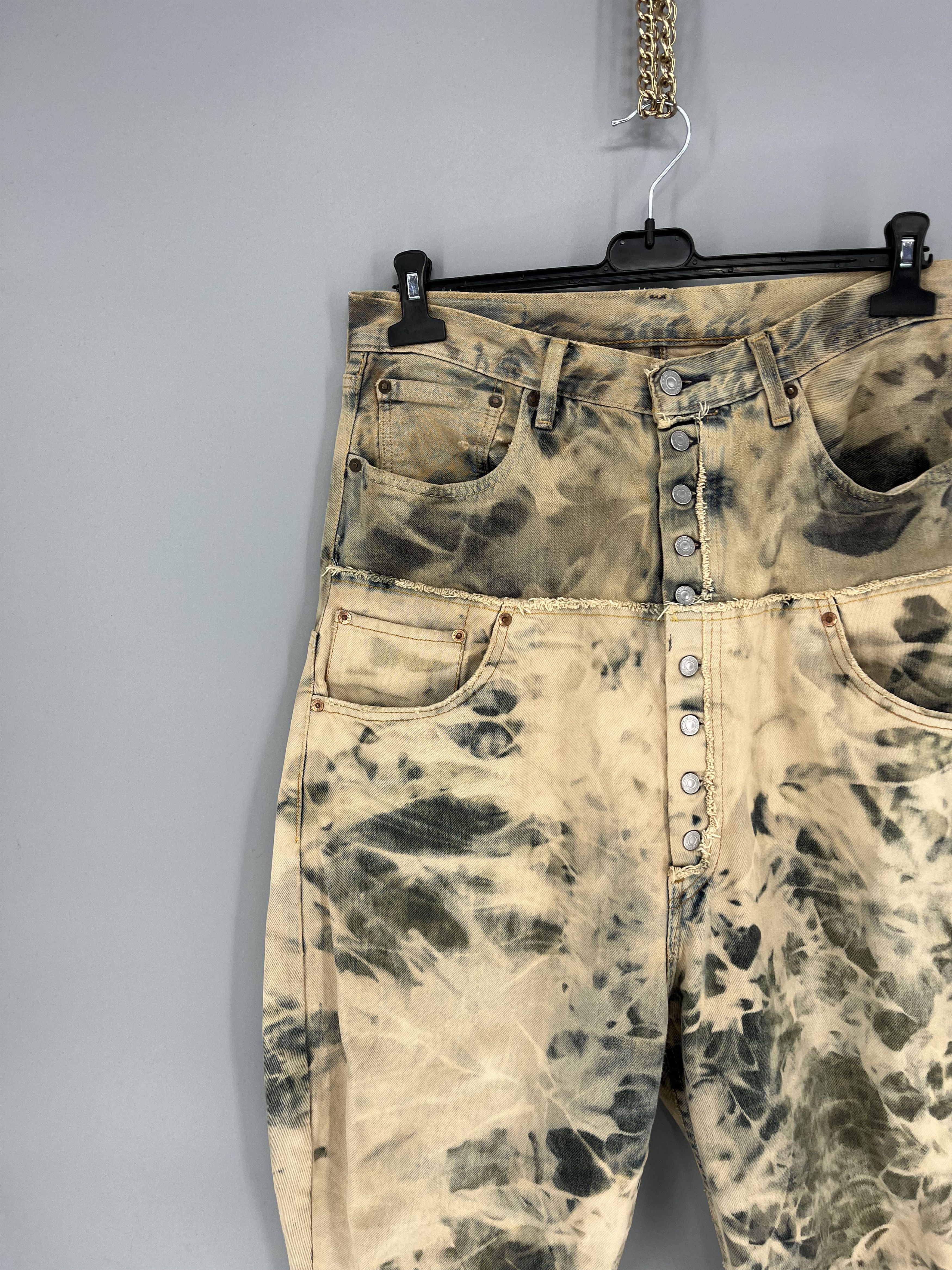 Other 90s Levi’s 501 Patchwork Multipocket Denim Custom Jeans USA Size US 32 / EU 48 - 2 Thumbnail