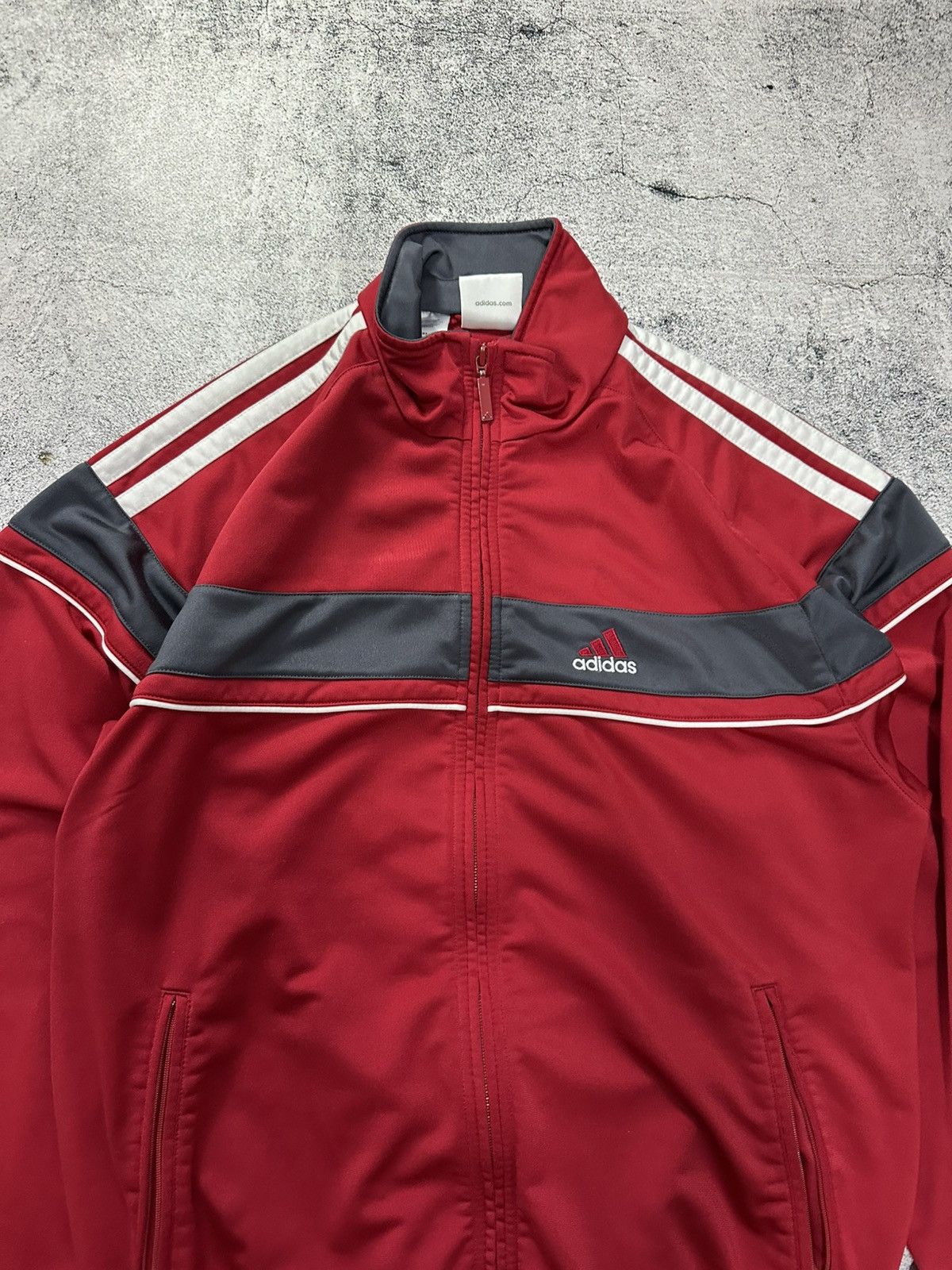 Adidas Vintage Adidas Zip Olympic Red Logo Y2K Size US L / EU 52-54 / 3 - 6 Thumbnail