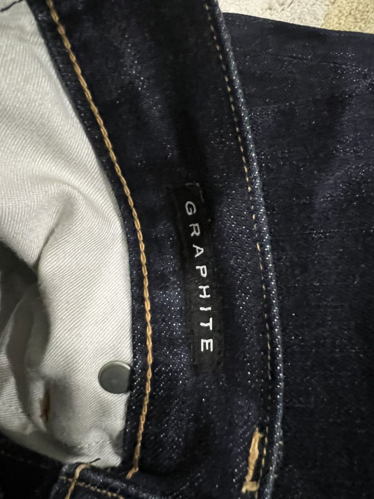 Japanese Brand Vintage Kuro Graphite Oikawa Denim Co Indigo Selvaged Denim Size US 31 - 8 Thumbnail