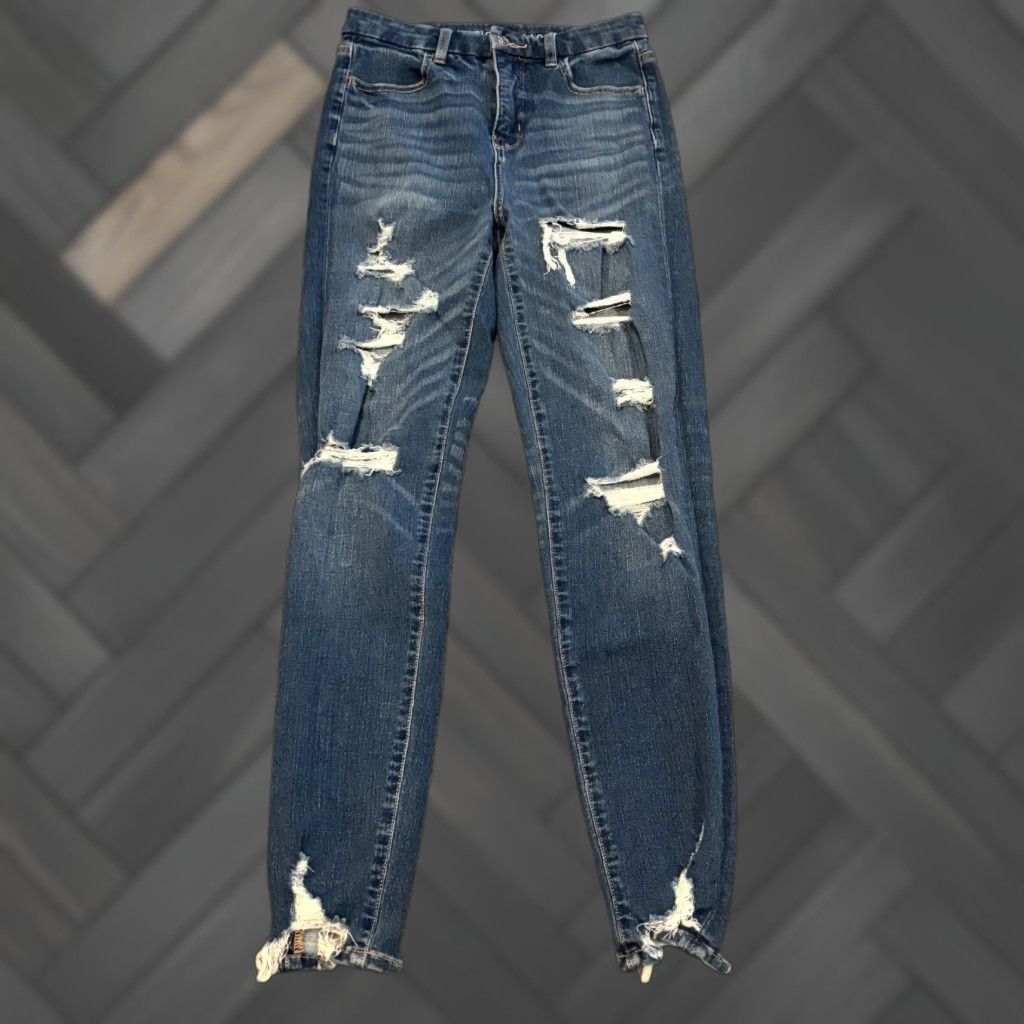 American Eagle Outfitters American Eagle Jeans Womens 0 Dark Blue Denim Super Hi-Rise Curvy Jegging Skinny Size 25" / US 0 / IT 36 - 1 Thumbnail