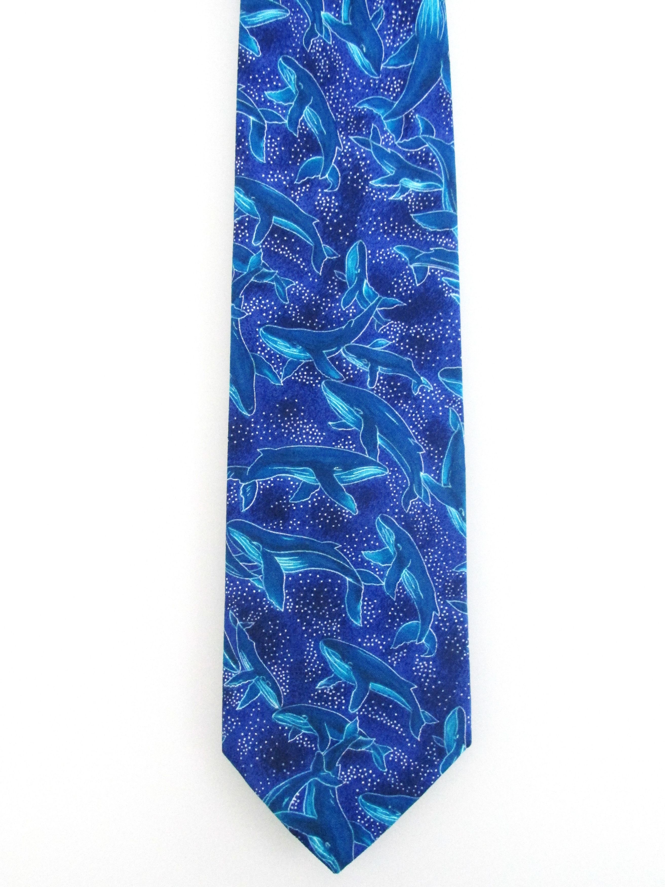 Other D'em Crazy (NWOT) Whale Men's Cotton Tie Size ONE SIZE - 2 Thumbnail