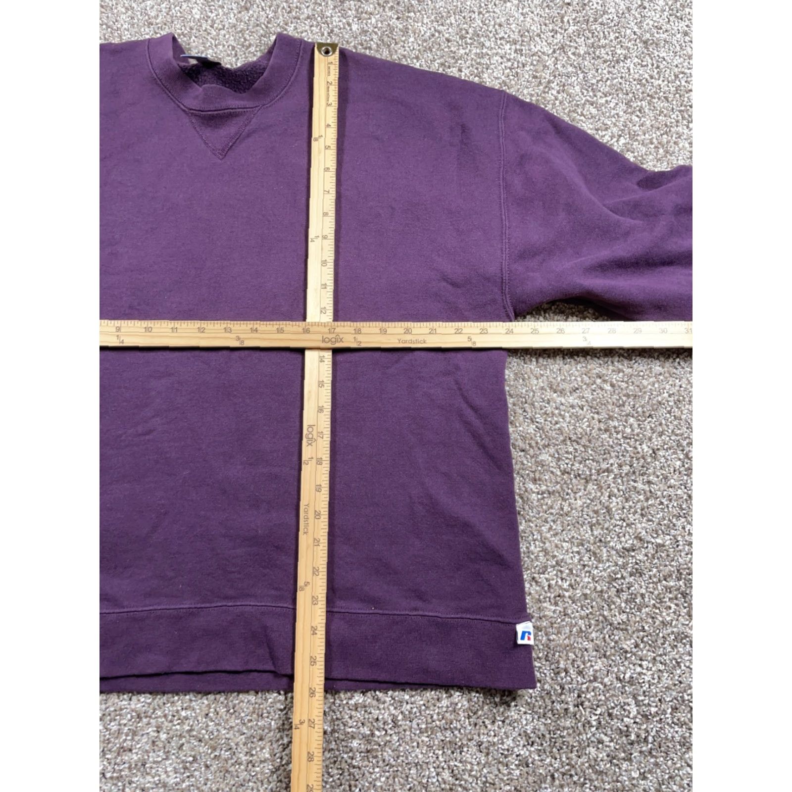 Russell Athletic VINTAGE Russell Athletic Dri Power Sweatshirt Adult XL Purple Crewneck 50/50 Blank Size US XL / EU 56 / 4 - 5 Thumbnail