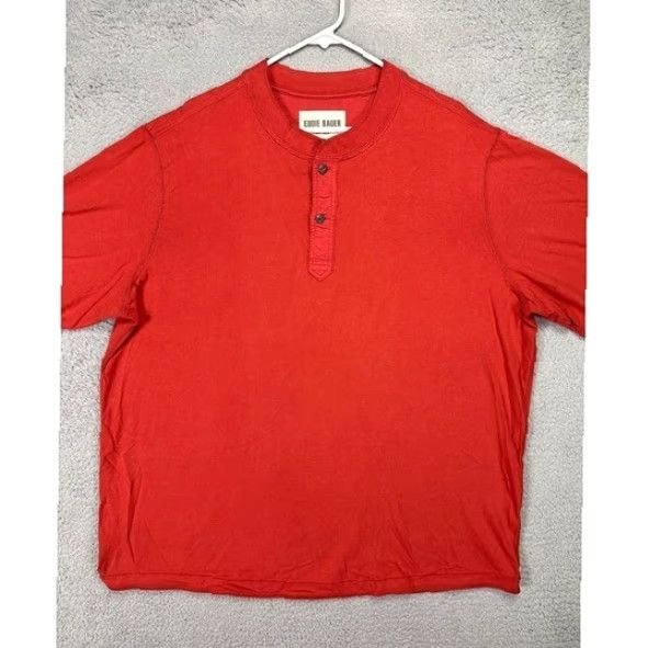 Eddie Bauer Eddie Bauer Shirt Adult 2XL Saltwater Red Henley Jersey Long Sleeve Tee Mens NEW Size US XXL / EU 58 / 5 - 2 Thumbnail