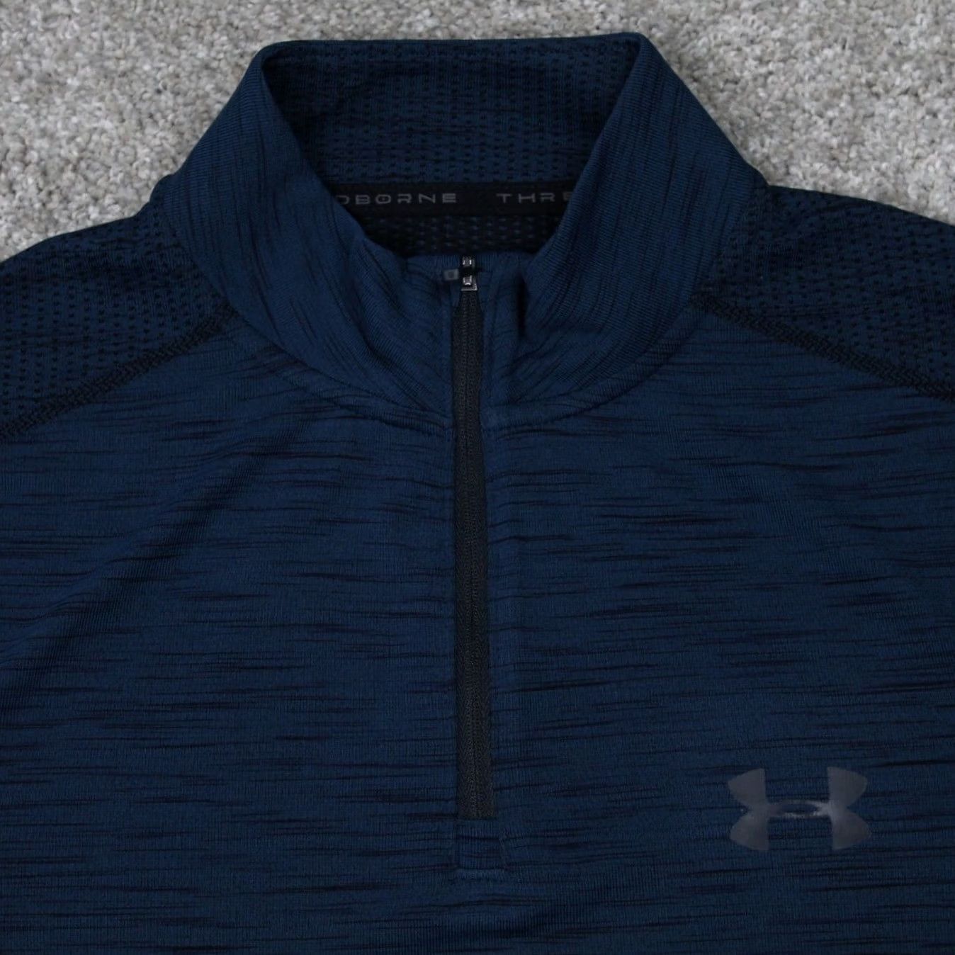 Under Armour Under Armour Threadborne Sweatshirt Mens Small Blue 1/4 Zip Pullover L/S Casual Athletic Regular Fit Polyester Blended Fabric Peak Size S Color Blue Size US S / EU 44-46 / 1 - 4 Thumbnail