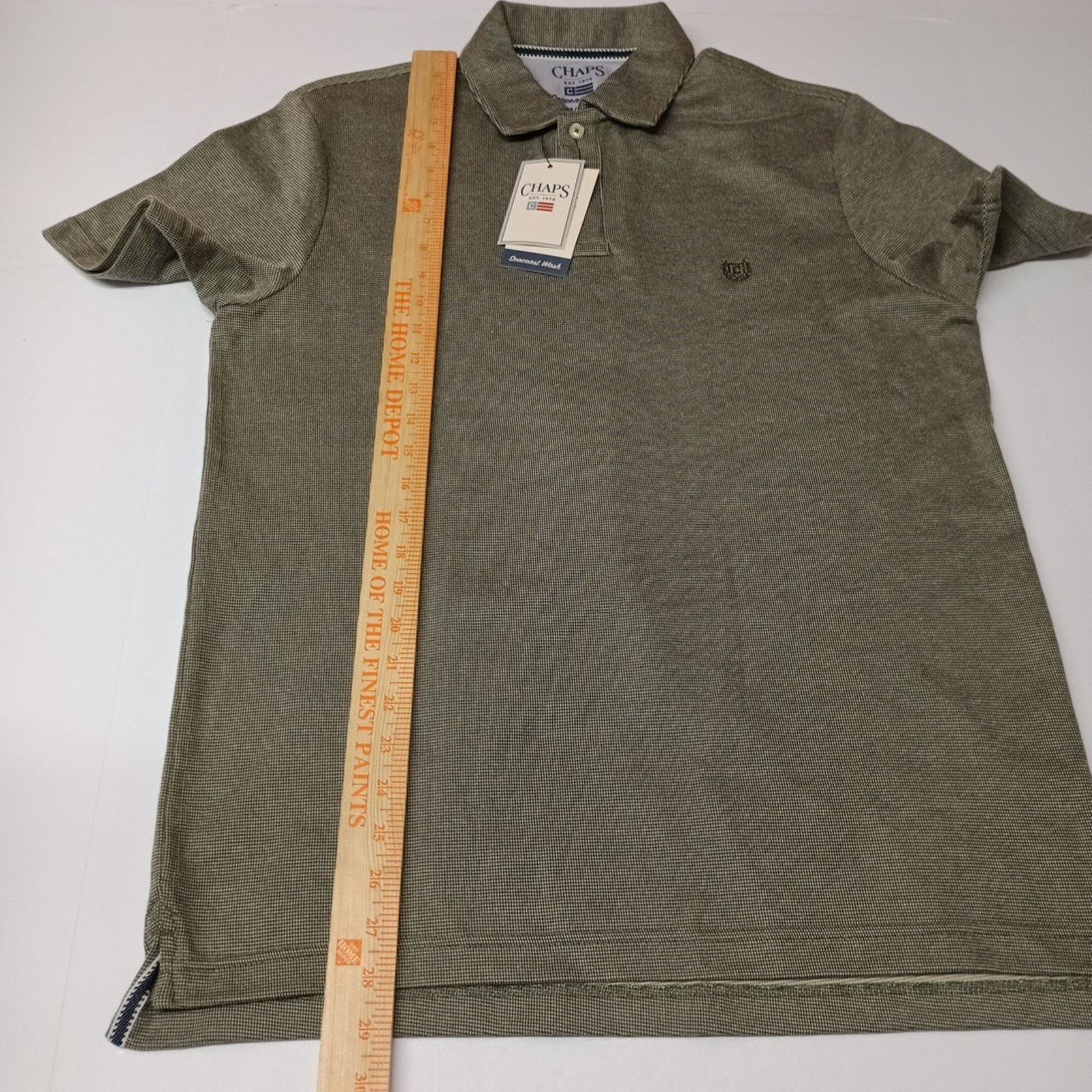 Chaps Chaps Rockland Textured Polo Shirt Men's M Lichen Green Size US M / EU 48-50 / 2 - 6 Thumbnail