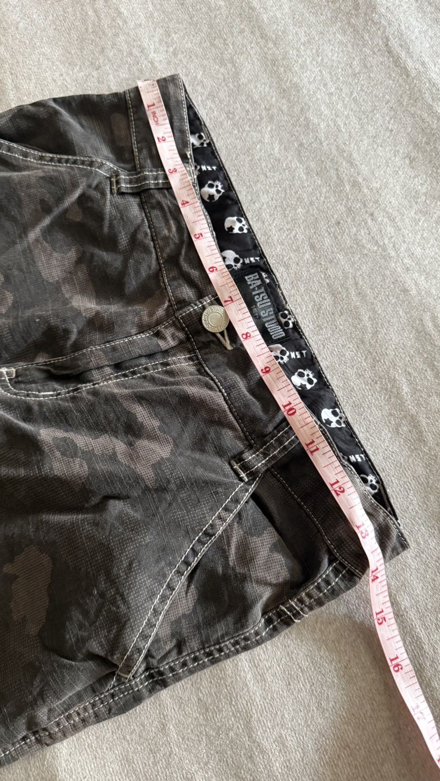 Japanese Brand Rare Ba-Tsu Studio Skull Embroidery Camo Tactical Pants Size US 28 / EU 44 - 11 Thumbnail