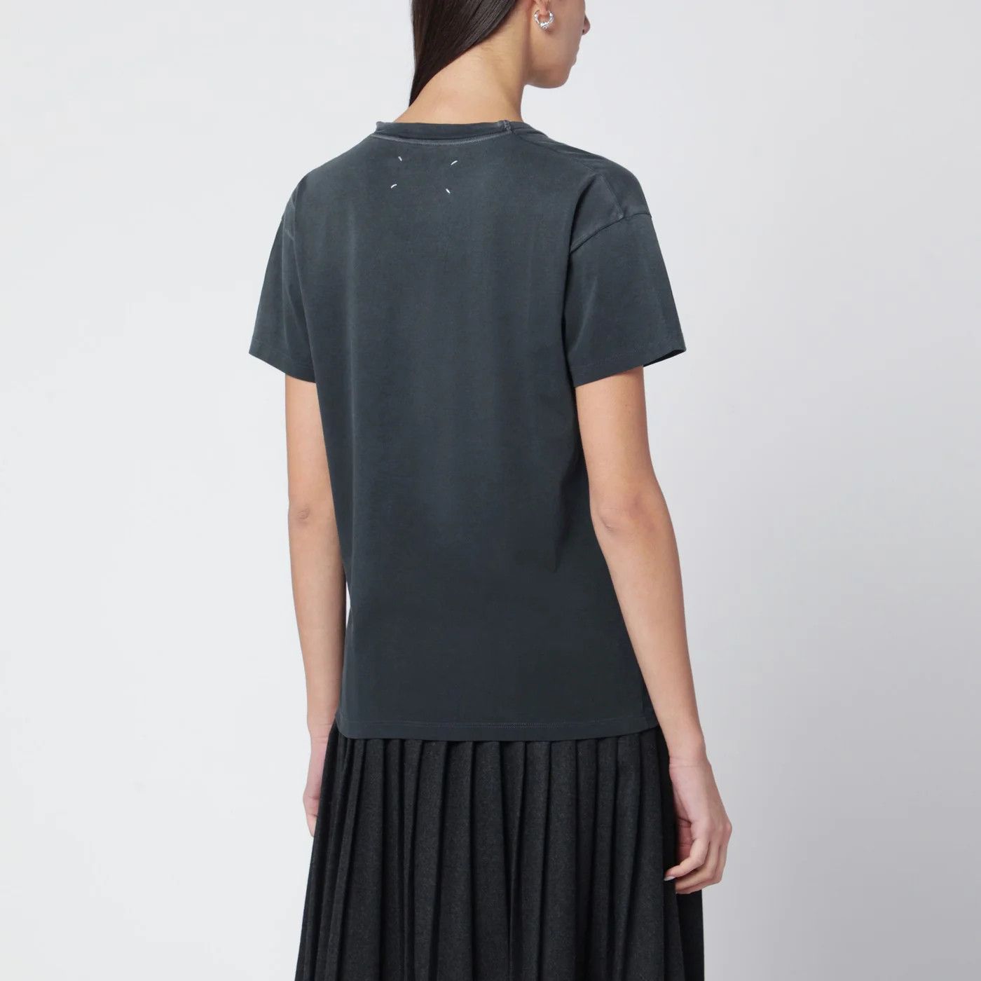 Maison Margiela o1d2blof0426 Cotton Short Sleeve T-Shirt in Black Size XS / US 0-2 / IT 36-38 - 3 Thumbnail