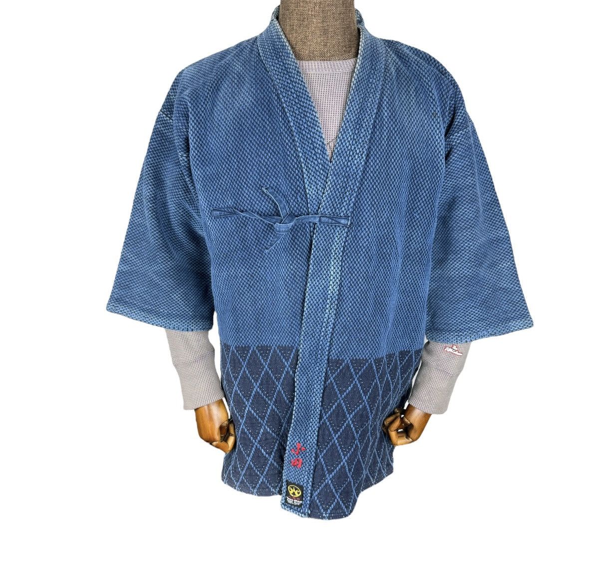 Indigo 🌟INDIGO NORAGI SASHIKO KENDO ERA BORO KIMONO Size US L / EU 52-54 / 3 - 1 Thumbnail