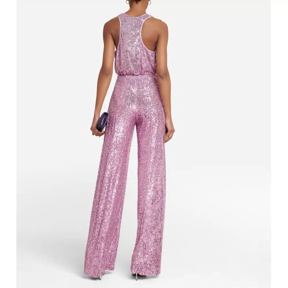 Tom Ford o1loc1c1124 PAW437 Liquid Sequins Wide Pant in Pink Size 24" / US 00 / IT 34 - 3 Thumbnail