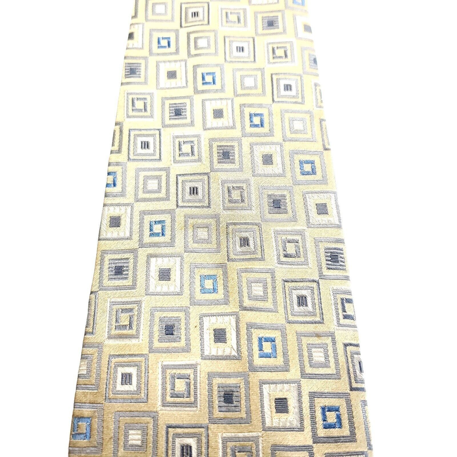 Croft & Barrow Croft & Barrow Beige Silk Tie Woven Check Size ONE SIZE - 2 Thumbnail