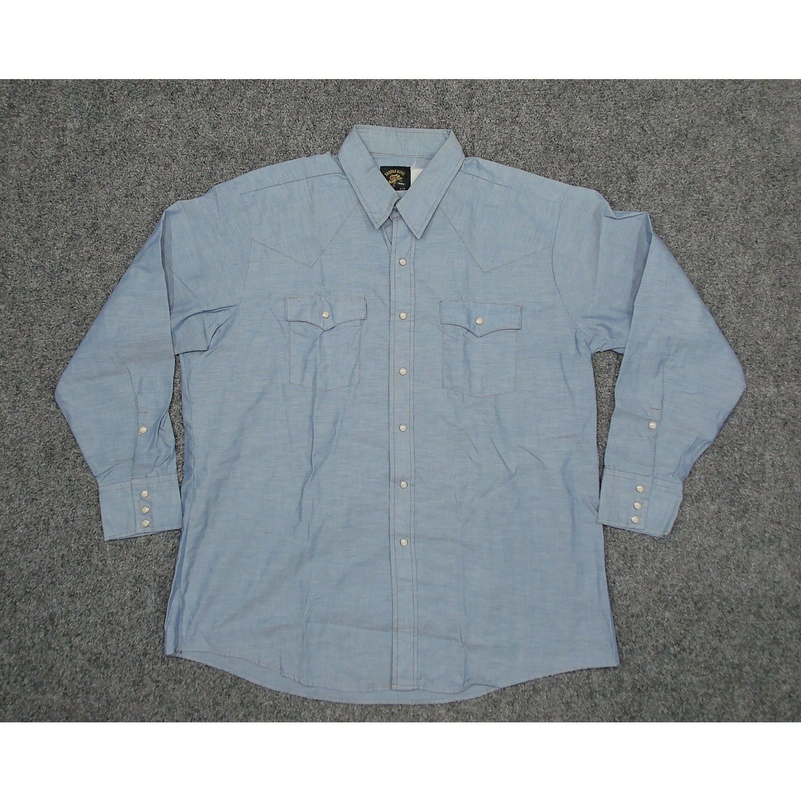 Vintage Vintage 70s Saddle King By Key Western Pearl Snap Shirt Size US XXL / EU 58 / 5 - 3 Thumbnail