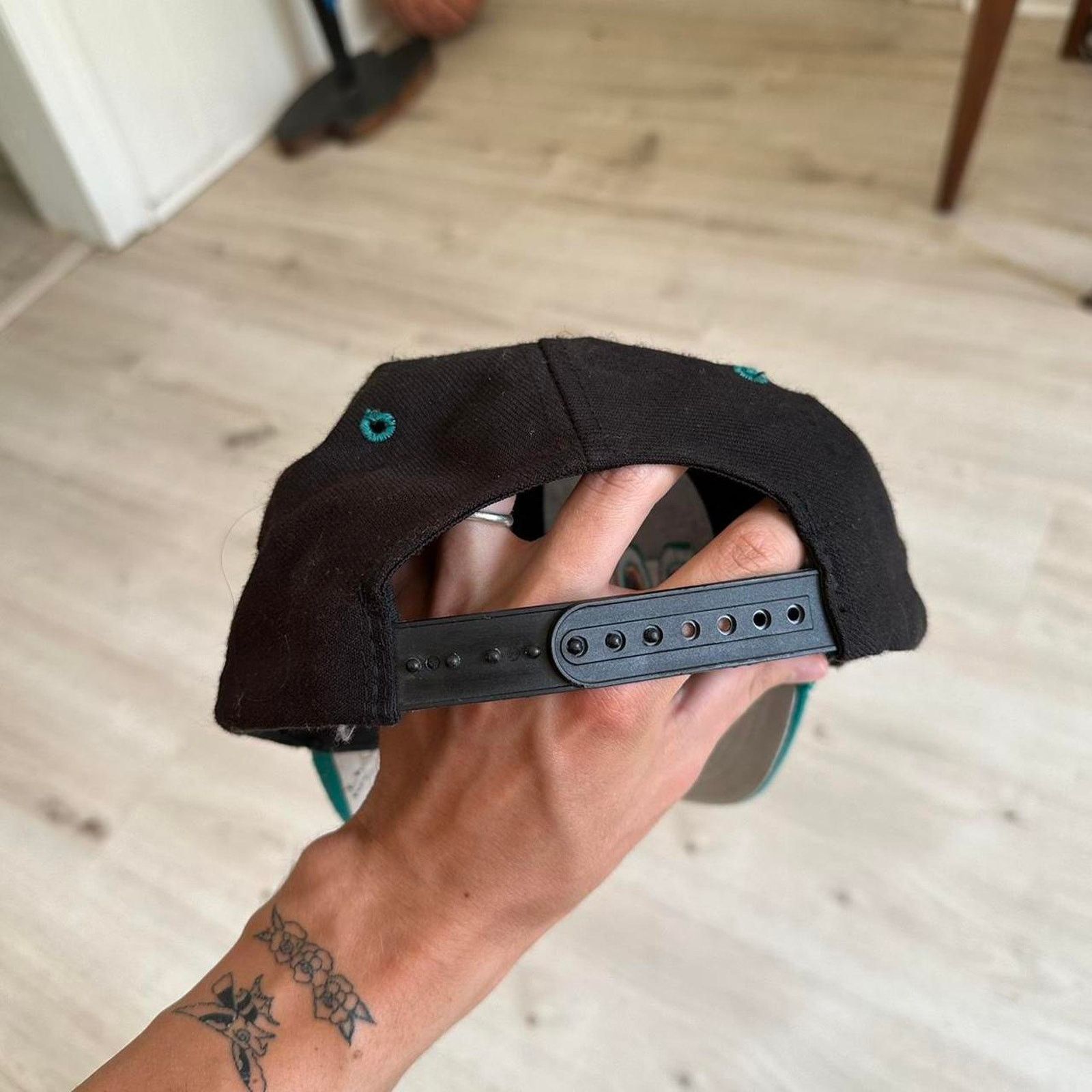 Vintage Rare Vintage 90s Miami Dolphins Script Logo SnapBack Hat Size ONE SIZE - 3 Thumbnail