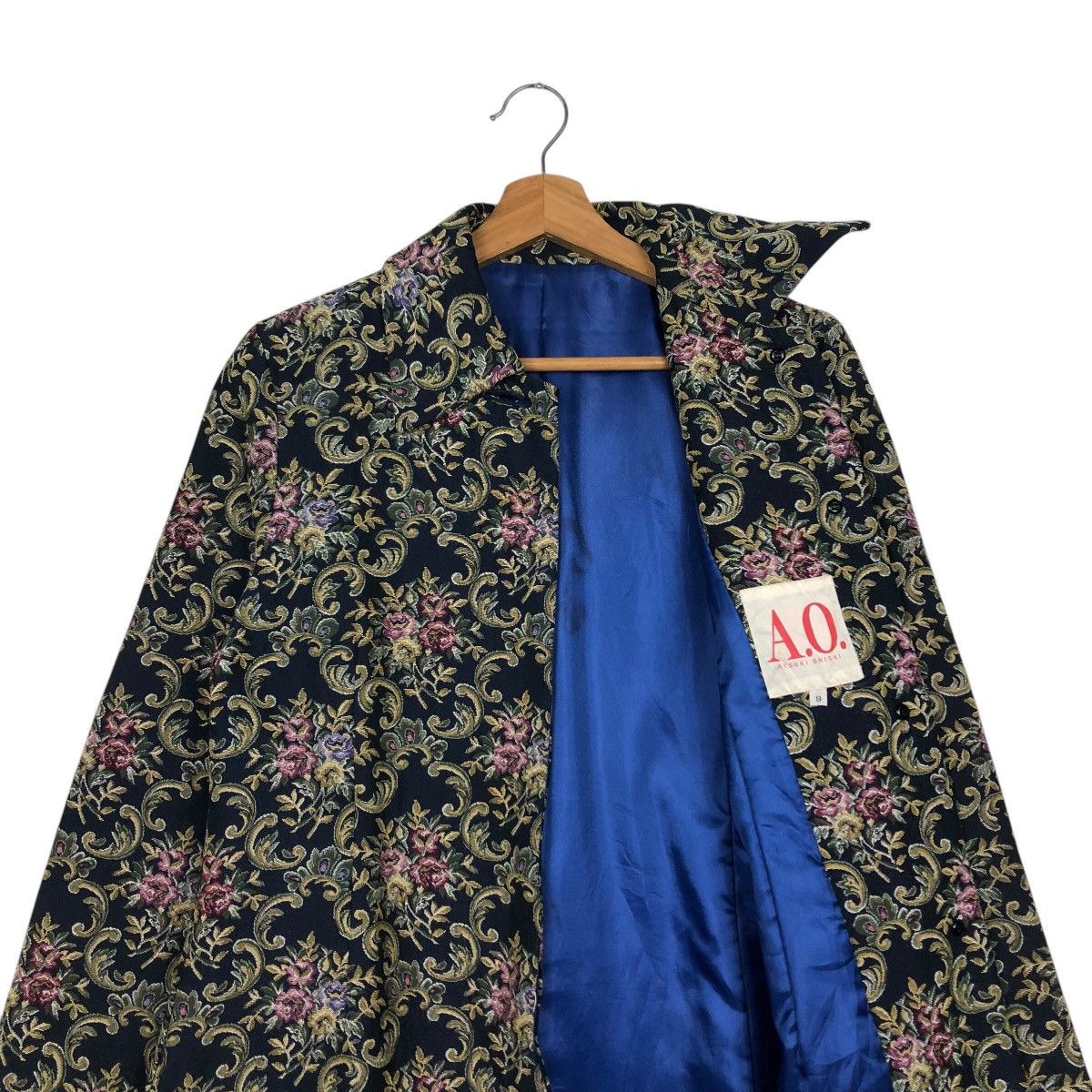 Designer × Japanese Brand × Vintage 📌Vtg Long Jacket Floral Quilted Atsuki Onishi Issey Miyake Size US M / EU 48-50 / 2 - 13 Thumbnail