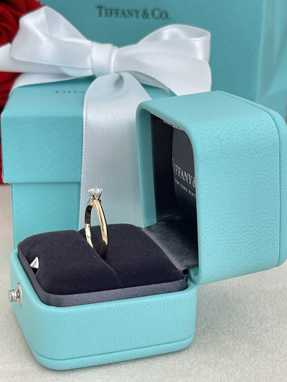 Tiffany & Co. Tiffany & Co. Solitaire YG Diamond Ring .18ct sz 4.5 Size ONE SIZE - 17 Thumbnail
